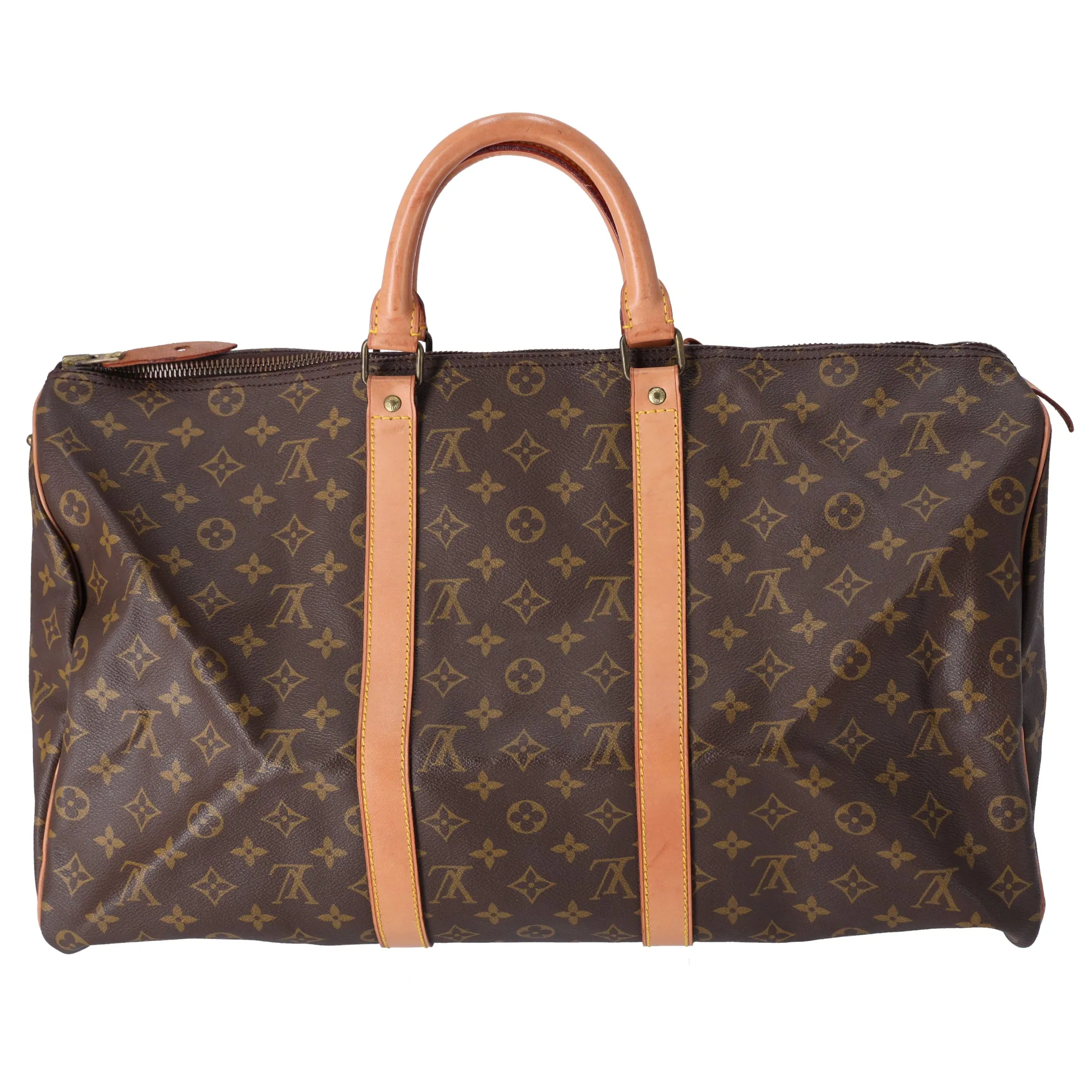 Louis Vuitton Keepall 50 Duffle Bag Monogram Boston Bag M41426 Brown Canvas sold by Gaby's Bags product image thumbnail 4