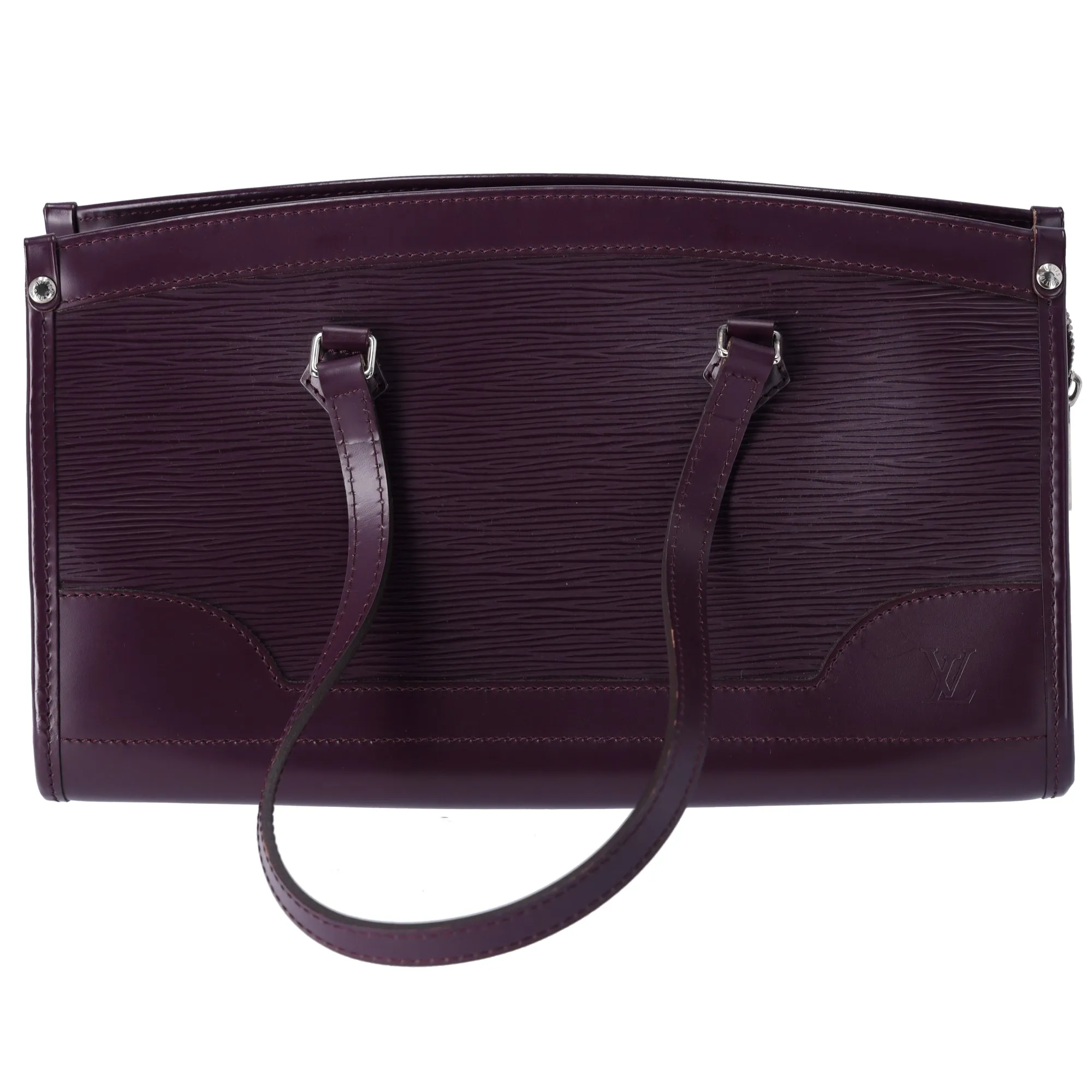 Louis Vuitton Madeleine PM Epi Cassis Handbag M5933K LV Logo Engraved sold by Gaby's Bags