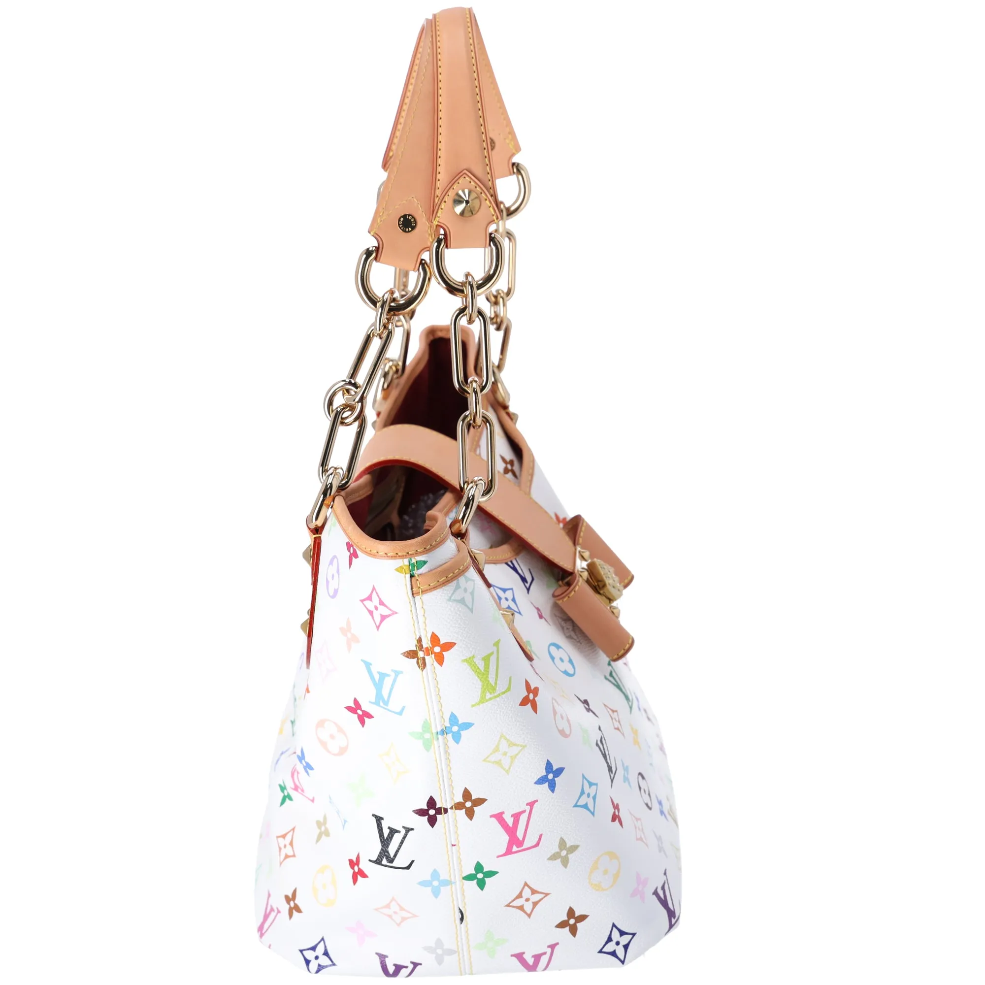 Louis Vuitton x takashi Murakami Annie GM Monogram Multicolor White Tote M40303 sold by Gaby's Bags product image thumbnail 5