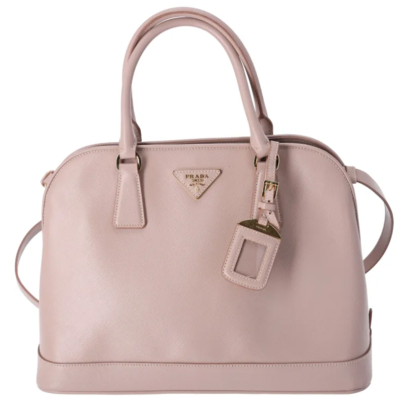 PRADA Saffiano Lux Handbag Shoulder Bag BN2558 Beige  Leather sold by Gaby's Bags