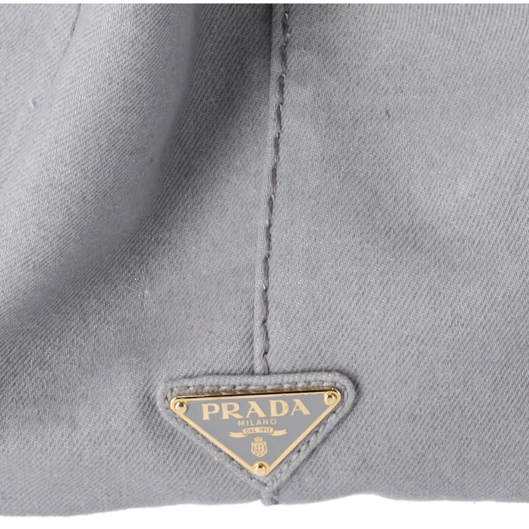 PRADA Canapa Large Tote Bag B1877B Gray Canvas Denim Shoulder Bag sold by Gaby's Bags product image thumbnail 5