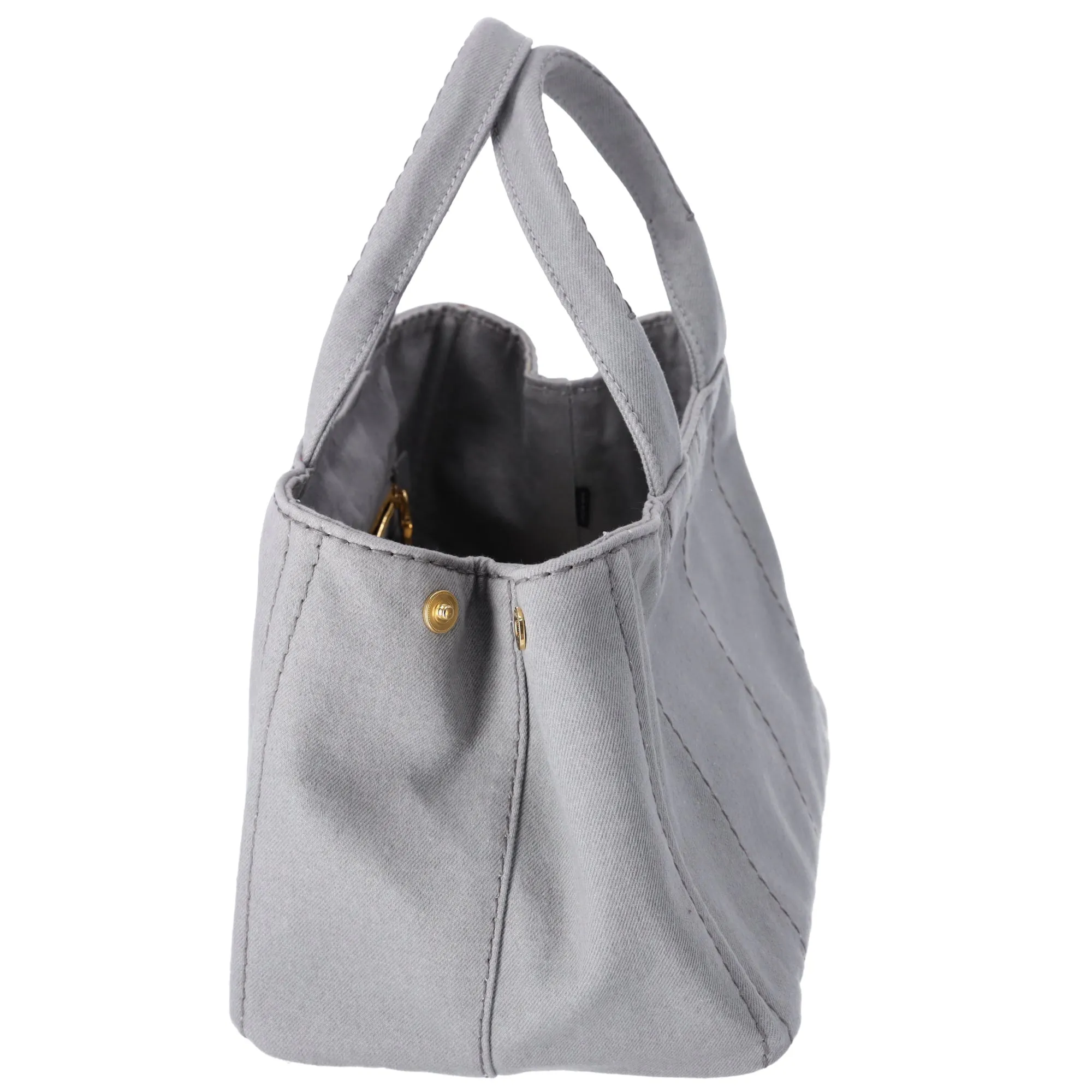 PRADA Canapa Large Tote Bag B1877B Gray Canvas Denim Shoulder Bag sold by Gaby's Bags product image thumbnail 2