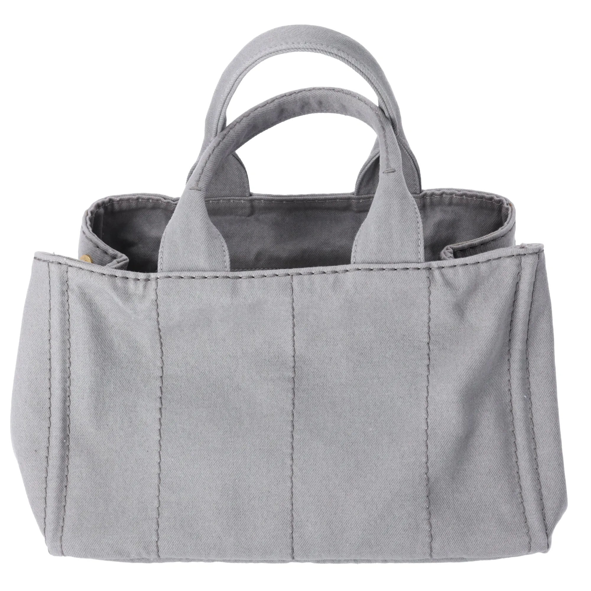 PRADA Canapa Large Tote Bag B1877B Gray Canvas Denim Shoulder Bag sold by Gaby's Bags product image thumbnail 3