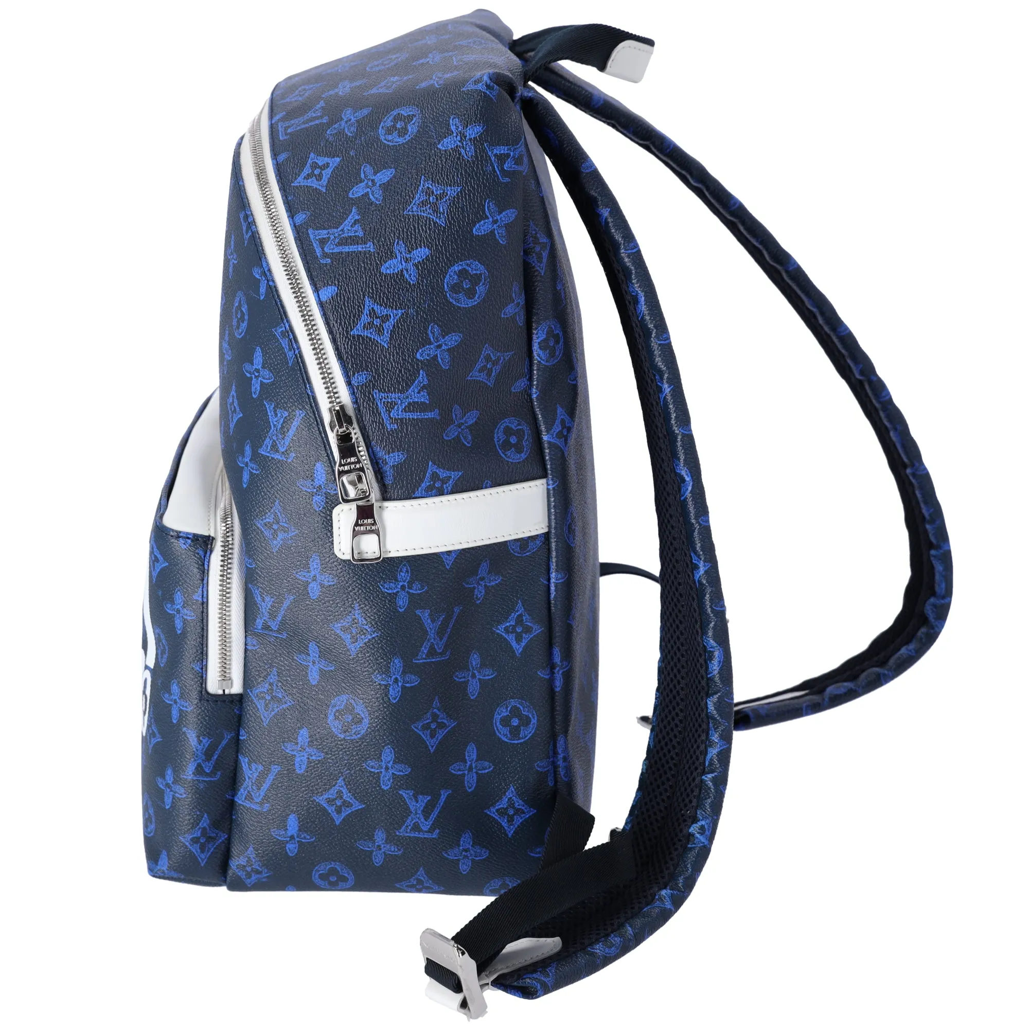 Louis Vuitton Discovery Backpack PM Everyday LV M45879 Dark Navy Blue White sold by Gaby's Bags product image thumbnail 4