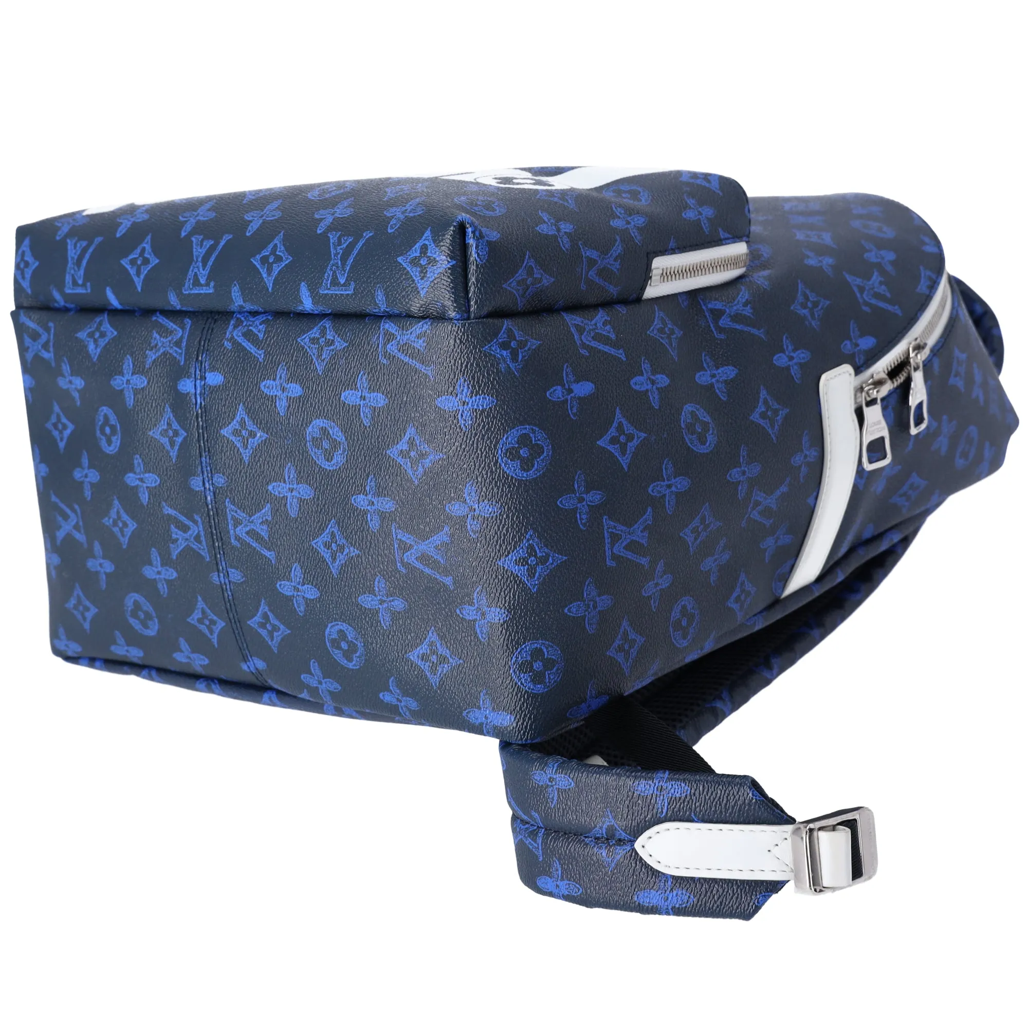 Louis Vuitton Discovery Backpack PM Everyday LV M45879 Dark Navy Blue White sold by Gaby's Bags product image thumbnail 5