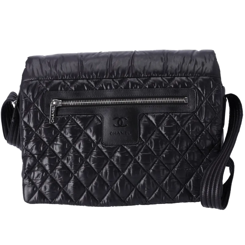 Chanel Nylon Coco Cocoon Messenger Bag Black Puffer Nyon sold by Gaby's Bags