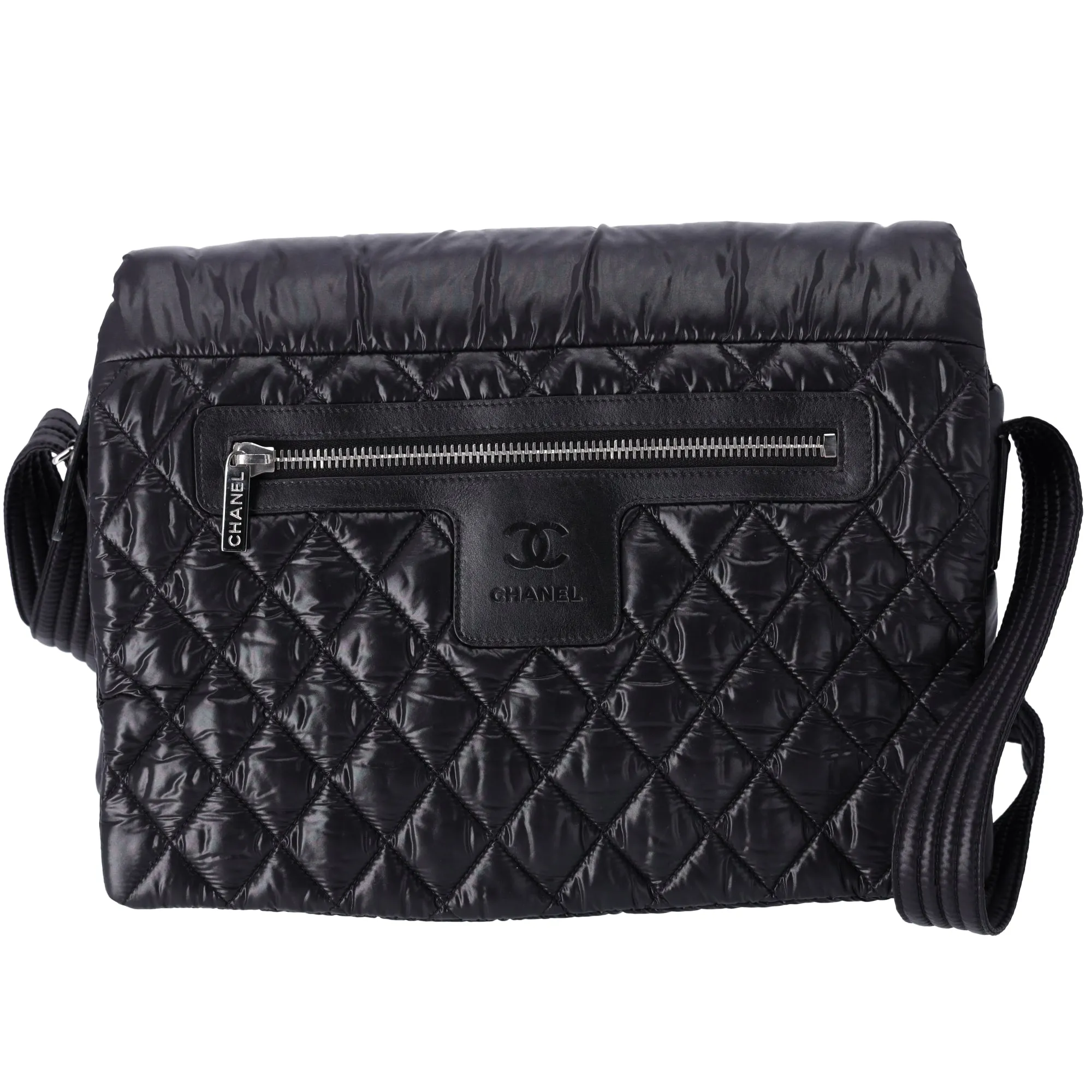 Chanel Nylon Coco Cocoon Messenger Bag Black Puffer Nyon sold by Gaby's Bags