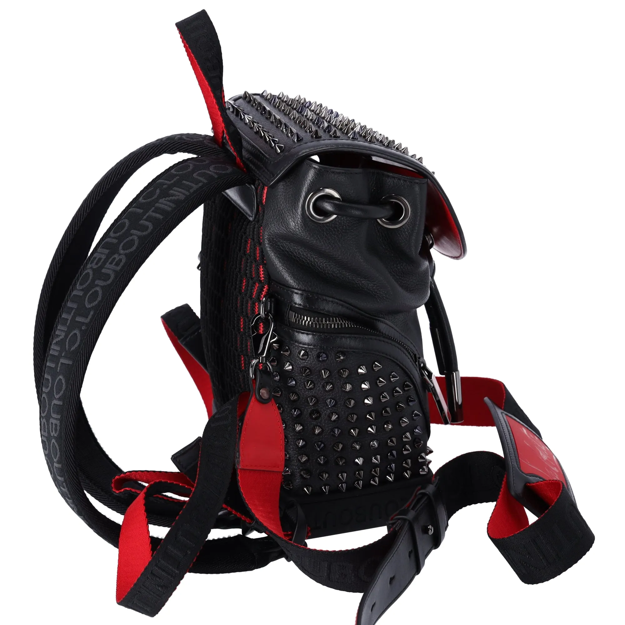 Christian Louboutin Explorer Funk Small Backpack 3215038 Black Red Calf Leather sold by Gaby's Bags product image thumbnail 4