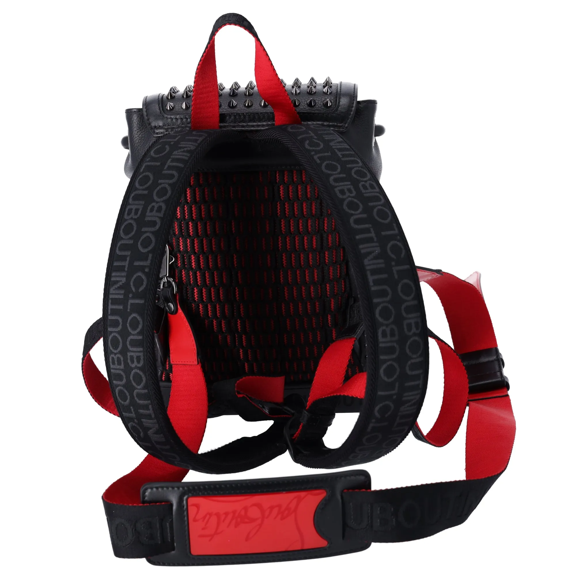 Christian Louboutin Explorer Funk Small Backpack 3215038 Black Red Calf Leather sold by Gaby's Bags product image thumbnail 3