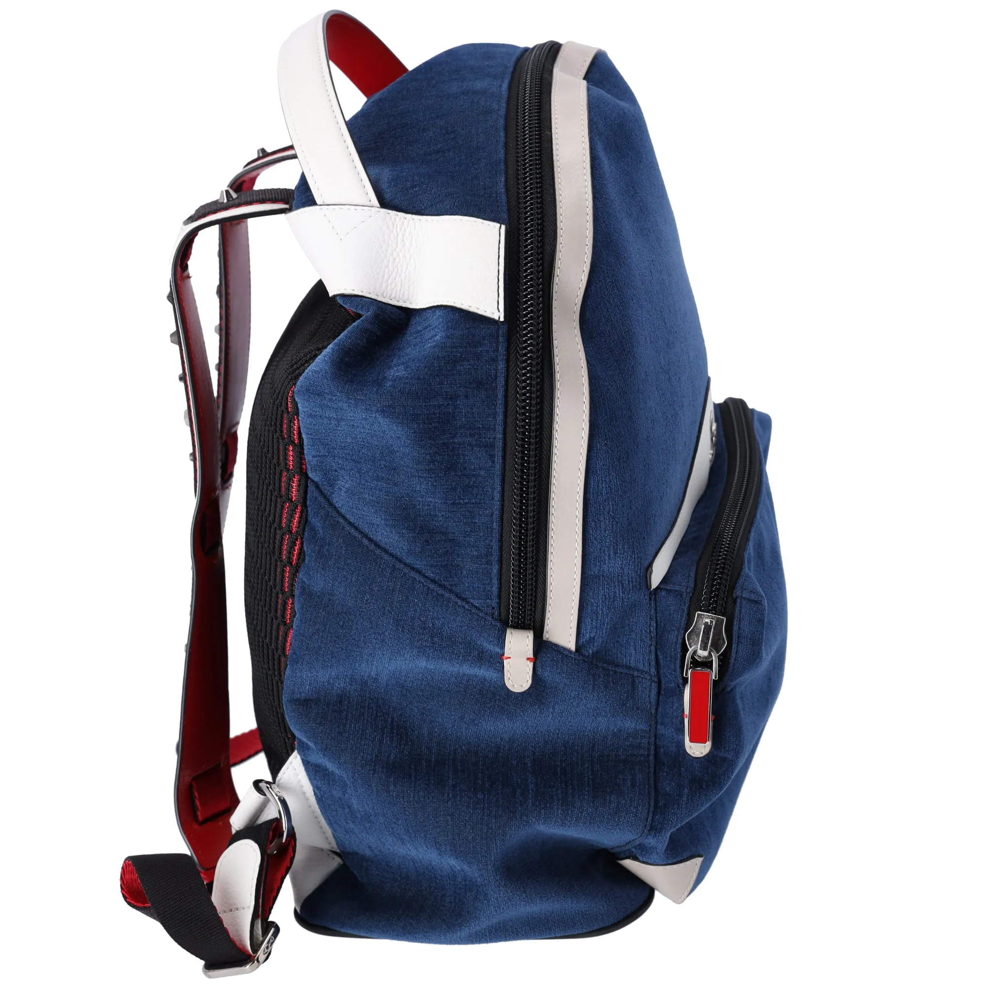Christian Louboutin Buckle Ruby Backpack 1195319 Navy White Multi Velour sold by Gaby's Bags product image thumbnail 5