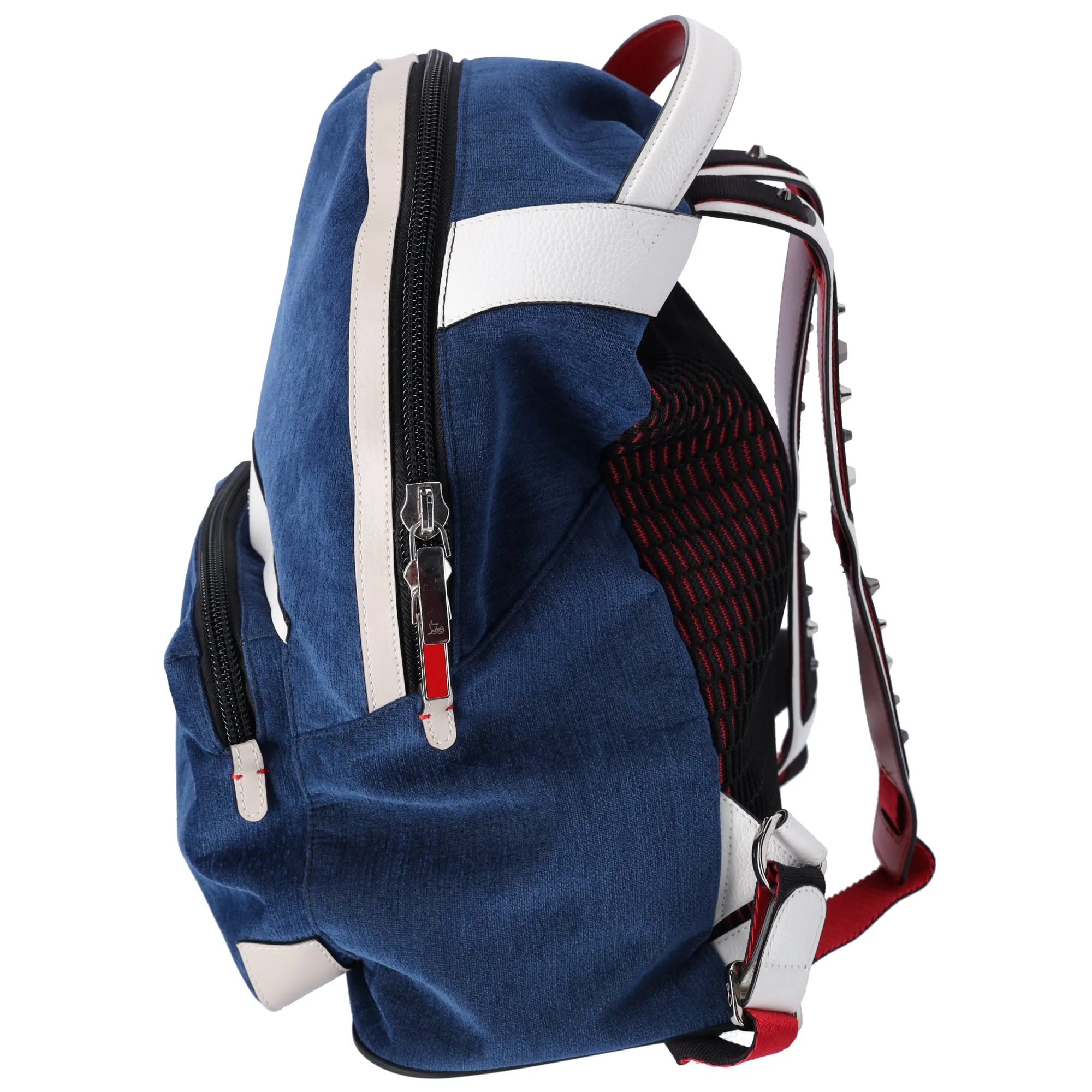 Christian Louboutin Buckle Ruby Backpack 1195319 Navy White Multi Velour sold by Gaby's Bags product image thumbnail 3