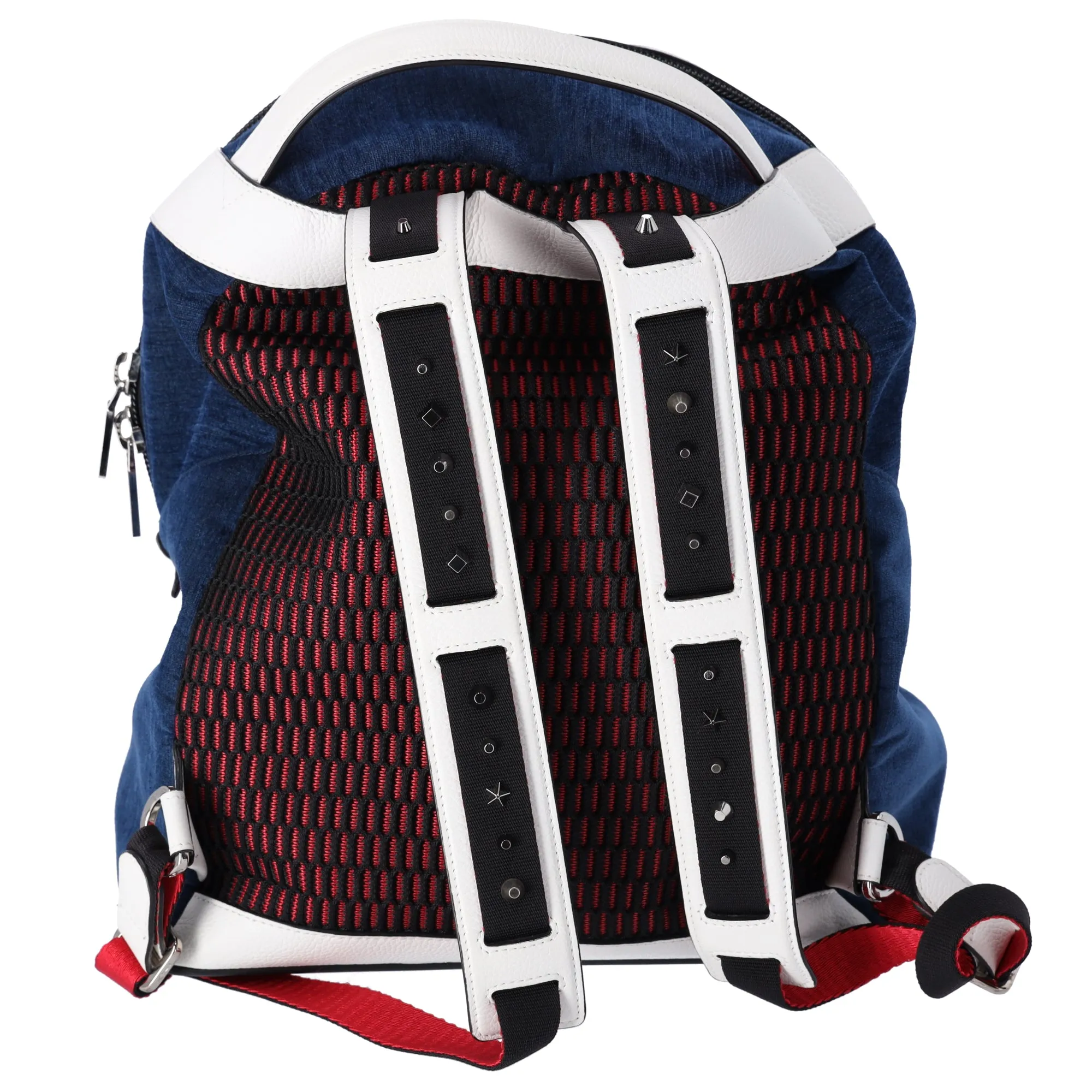 Christian Louboutin Buckle Ruby Backpack 1195319 Navy White Multi Velour sold by Gaby's Bags product image thumbnail 4