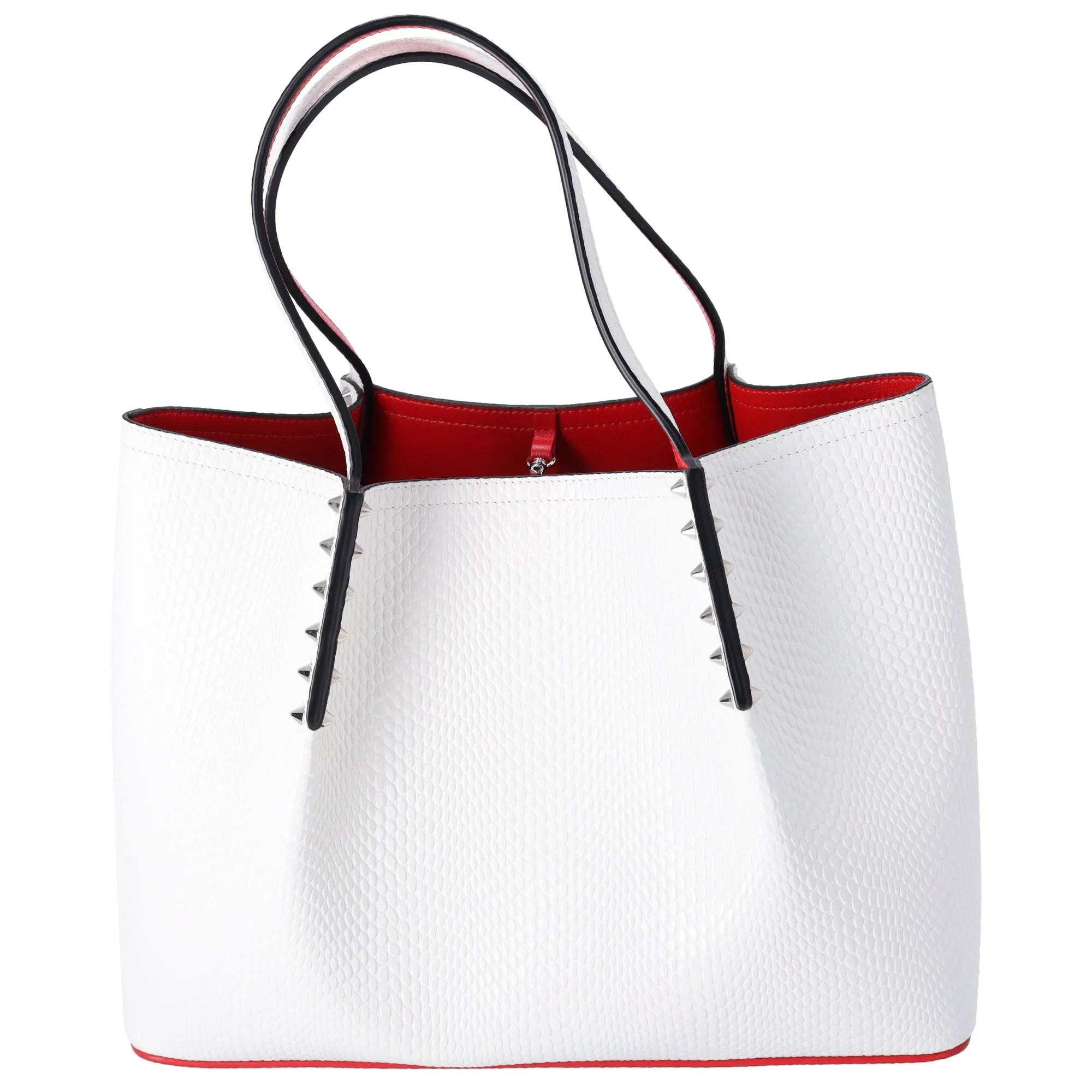 Christian Louboutin Jurassic Embossed Spiked Large Cabarock Shopper Tote White sold by Gaby's Bags product image thumbnail 3