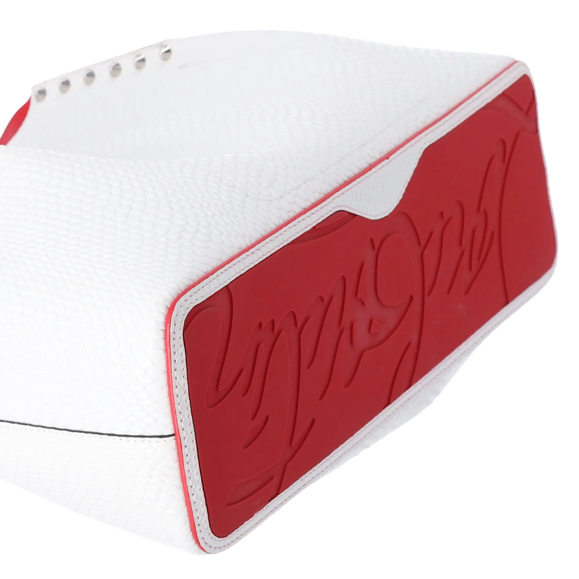 Christian Louboutin Jurassic Embossed Spiked Large Cabarock Shopper Tote White sold by Gaby's Bags product image thumbnail 5