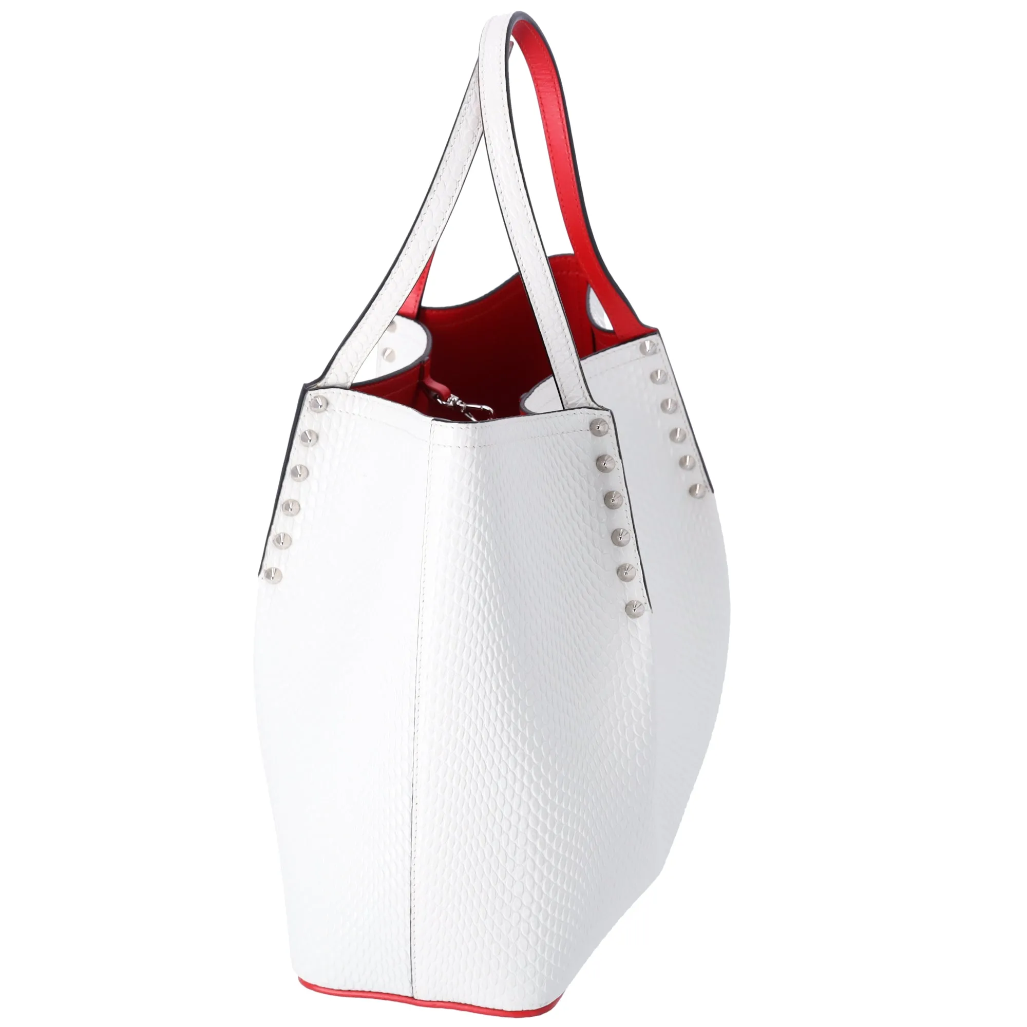 Christian Louboutin Jurassic Embossed Spiked Large Cabarock Shopper Tote White sold by Gaby's Bags product image thumbnail 2