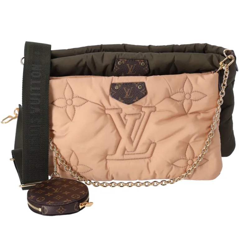 Louis Vuitton Maxi Multi Pochette Accessoires LV Pillow Shoulder Bag Khaki Beige sold by Gaby's Bags