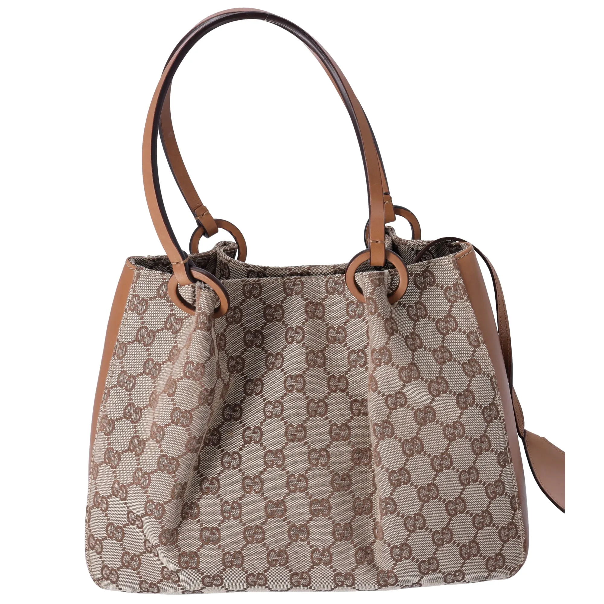 GUCCI GG Shoulder Bag 101919 Beige Jacquard Leather sold by Gaby's Bags product image thumbnail 3