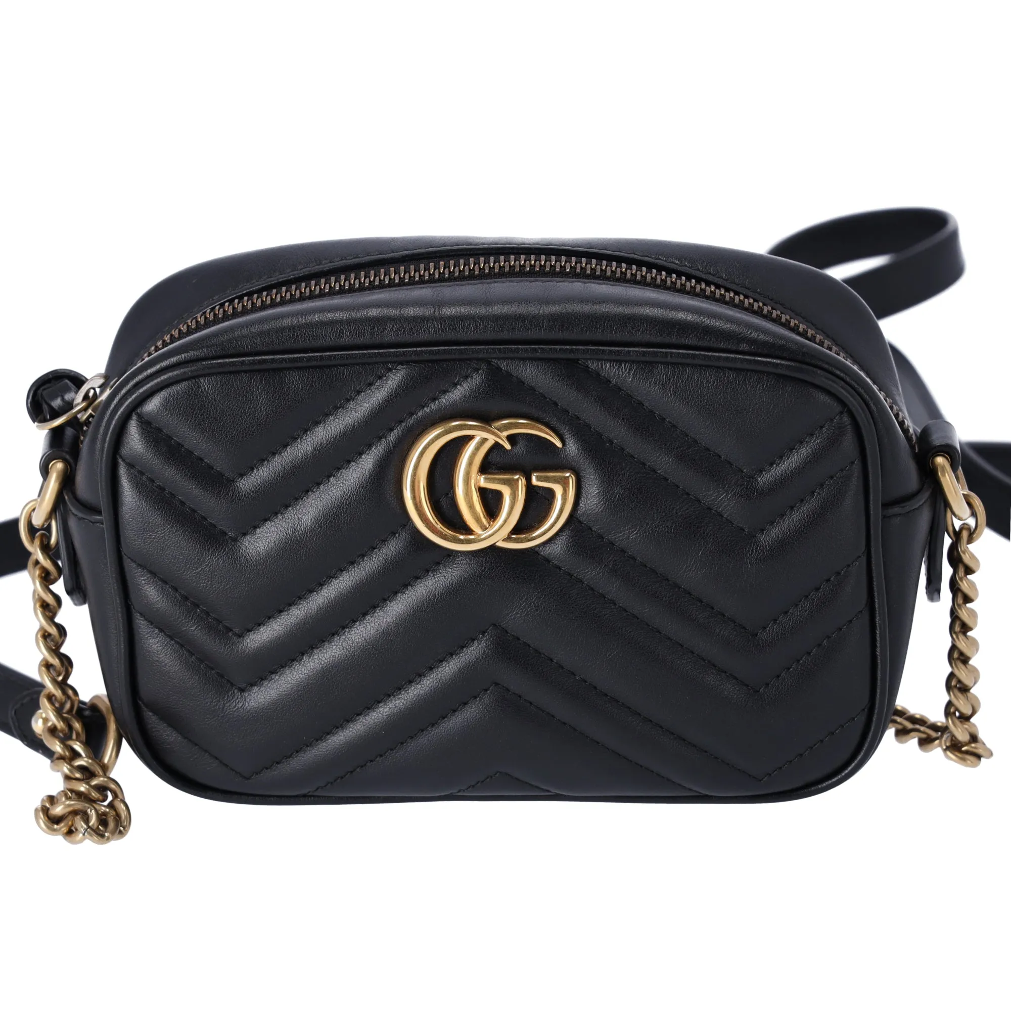 GUCCI GG Marmont Shoulder Bag 448065 Black Leather sold by Gaby's Bags