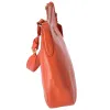 PRADA Triangle Logo Shoulder Bag Hobo Orange Saffiano Leather sold by Gaby's Bags