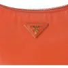 PRADA Triangle Logo Shoulder Bag Hobo Orange Saffiano Leather sold by Gaby's Bags