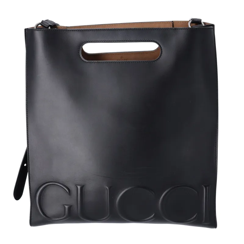 GUCCI GucciGhost Tote Bag 414476 Black Leather sold by Gaby's Bags