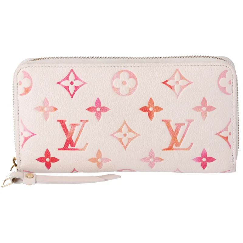 Louis Vuitton Zippy Wallet Monogram Empreinte M83505 Sunrise Aquarelle Pink sold by Gaby's Bags