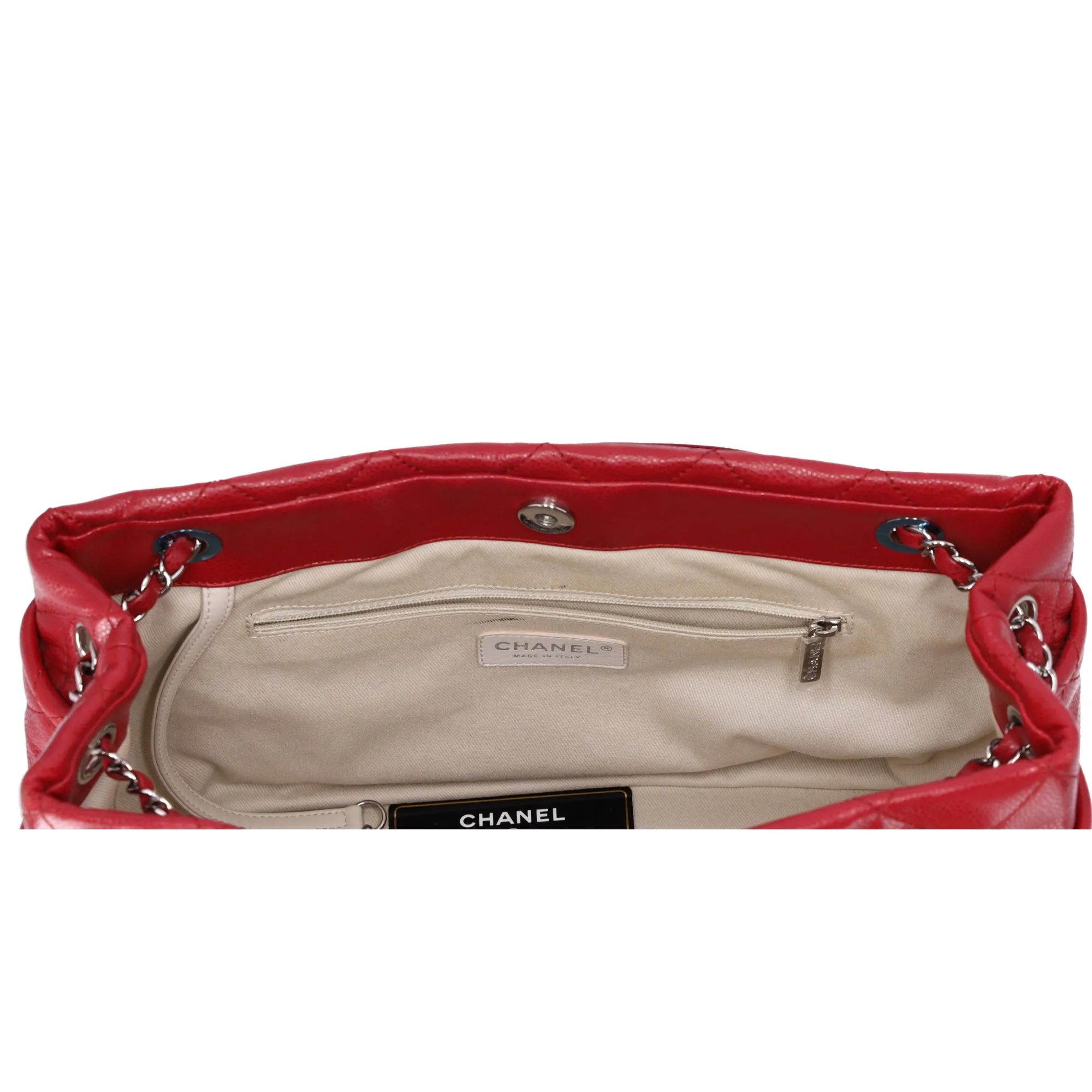 Chanel Classic Caviar Quilted Timeless CC Soft Tote Red sold by Gaby's Bags product image thumbnail 3