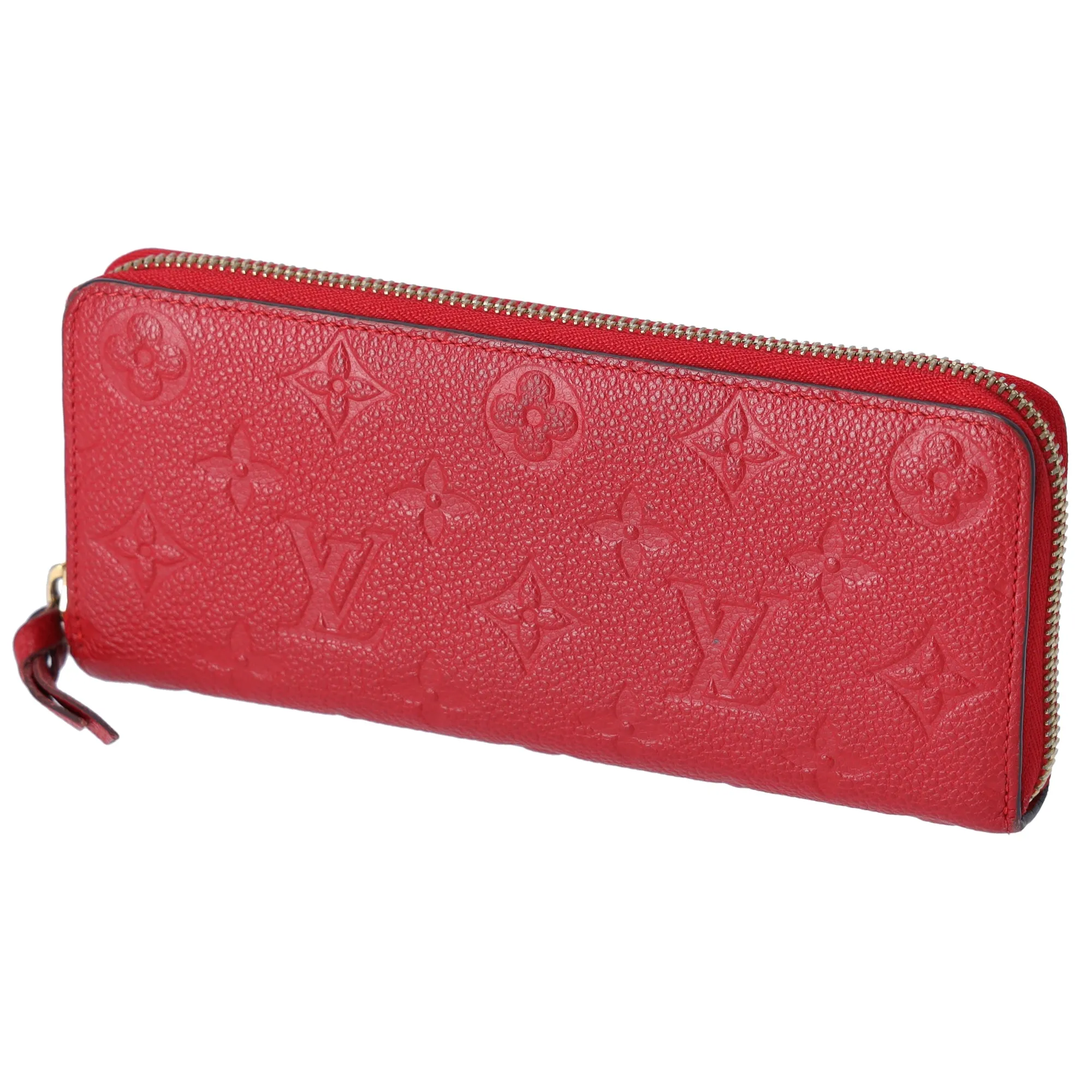 Louis Vuitton Clemence Zippy Wallet Empreinte Monogram Cerise Red Leather sold by Gaby's Bags product image thumbnail 3