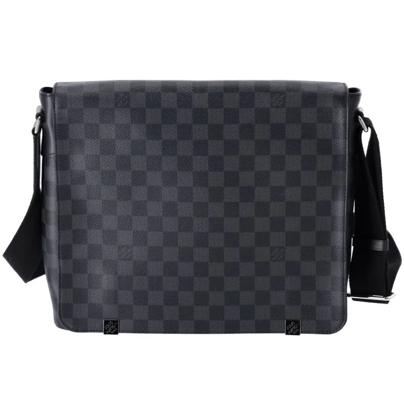 Louis Vuitton District MM NM Shoulder Bag N41029 Damier Graphite Black sold by Gaby's Bags