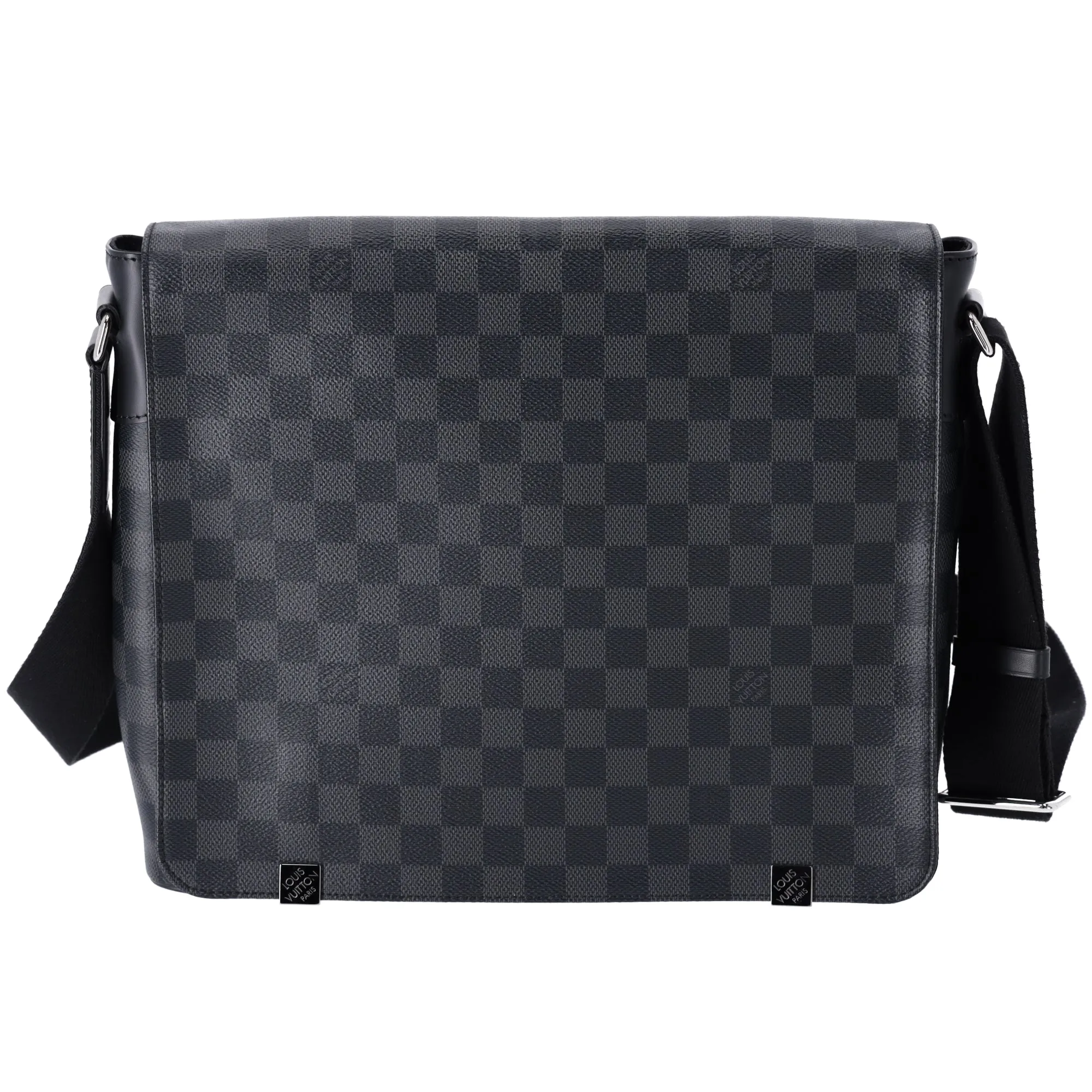 Louis Vuitton District MM NM Shoulder Bag N41029 Damier Graphite Black sold by Gaby's Bags