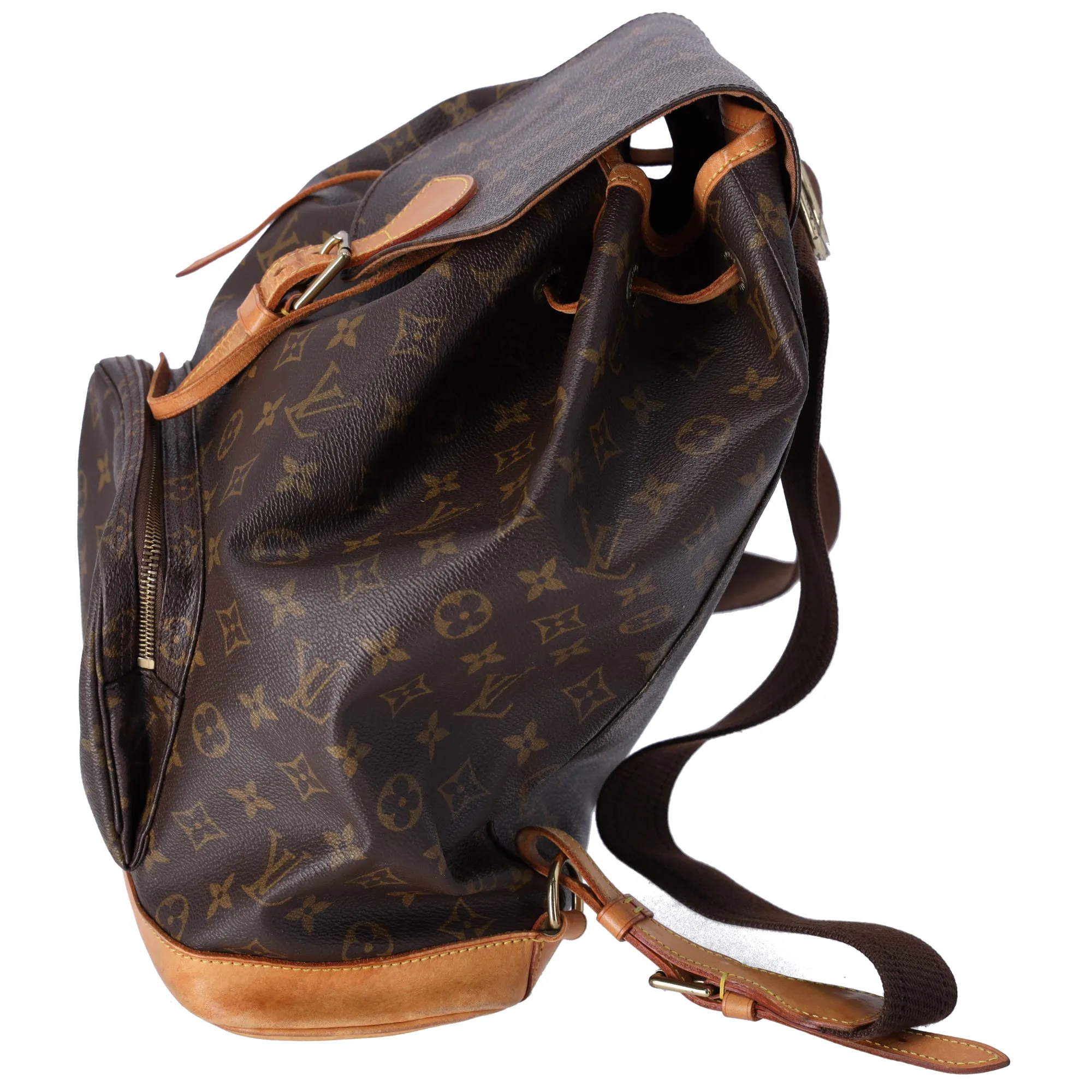 Louis Vuitton Montsouris GM Monogram Backpack M51135 Brown Canvas sold by Gaby's Bags product image thumbnail 4