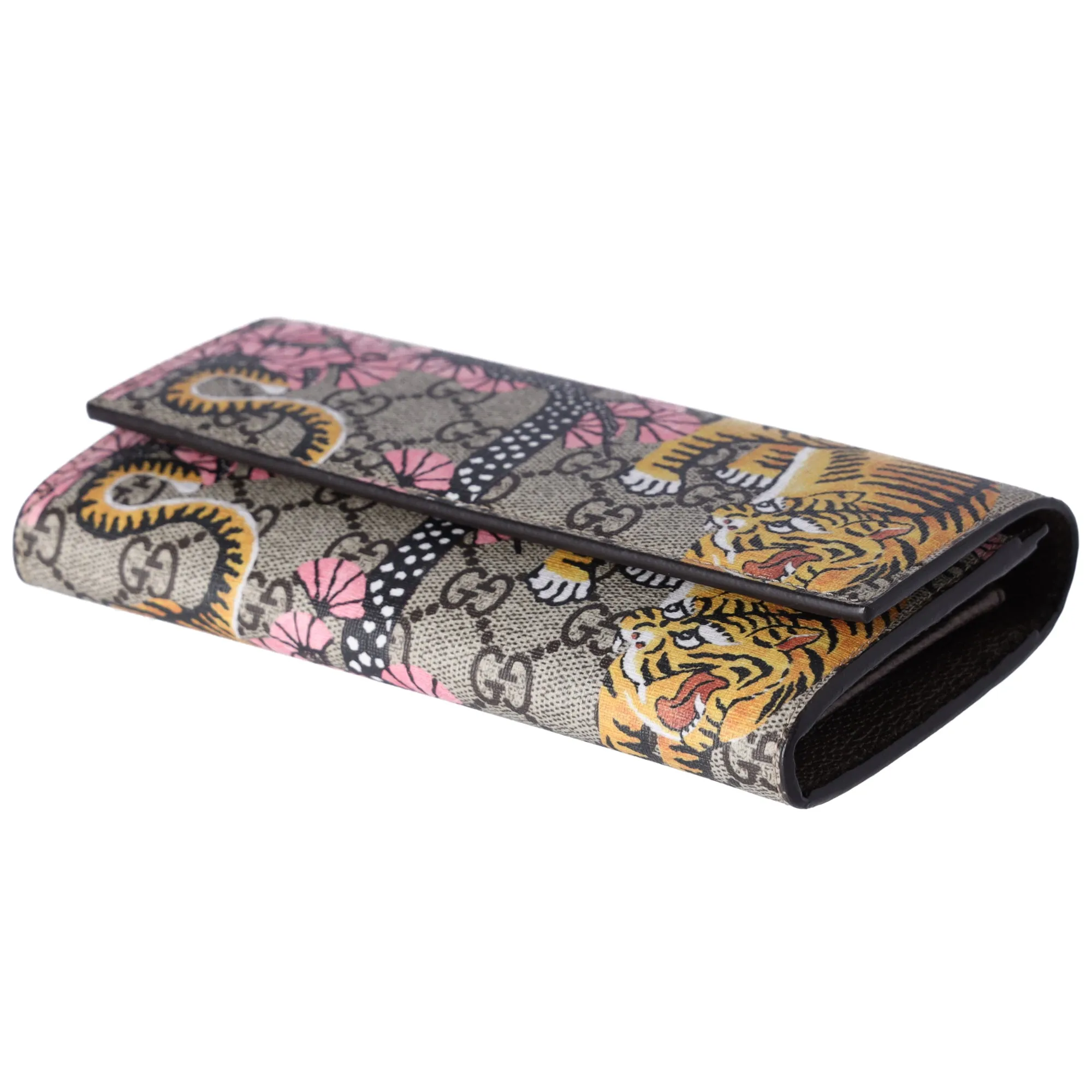 Gucci GG Supreme Monogram Bengal Flap Envelope Wallet Beige Pink sold by Gaby's Bags product image thumbnail 4