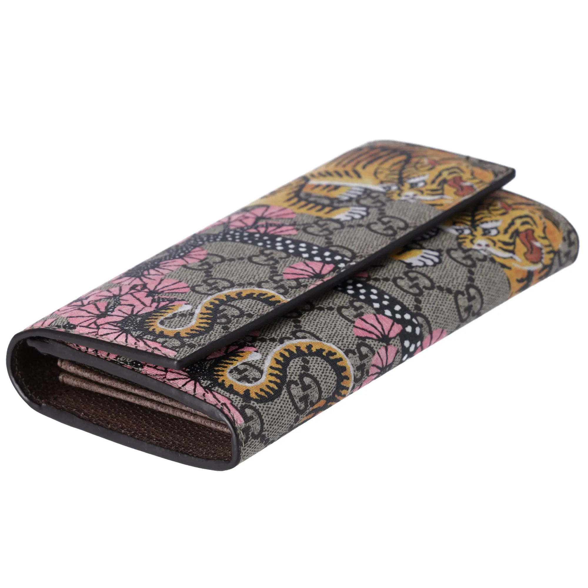 Gucci GG Supreme Monogram Bengal Flap Envelope Wallet Beige Pink sold by Gaby's Bags product image thumbnail 3