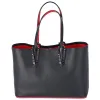 Christian Louboutin Cabata East West Tote Bag Black Red Leather + Pouch sold by Gaby's Bags