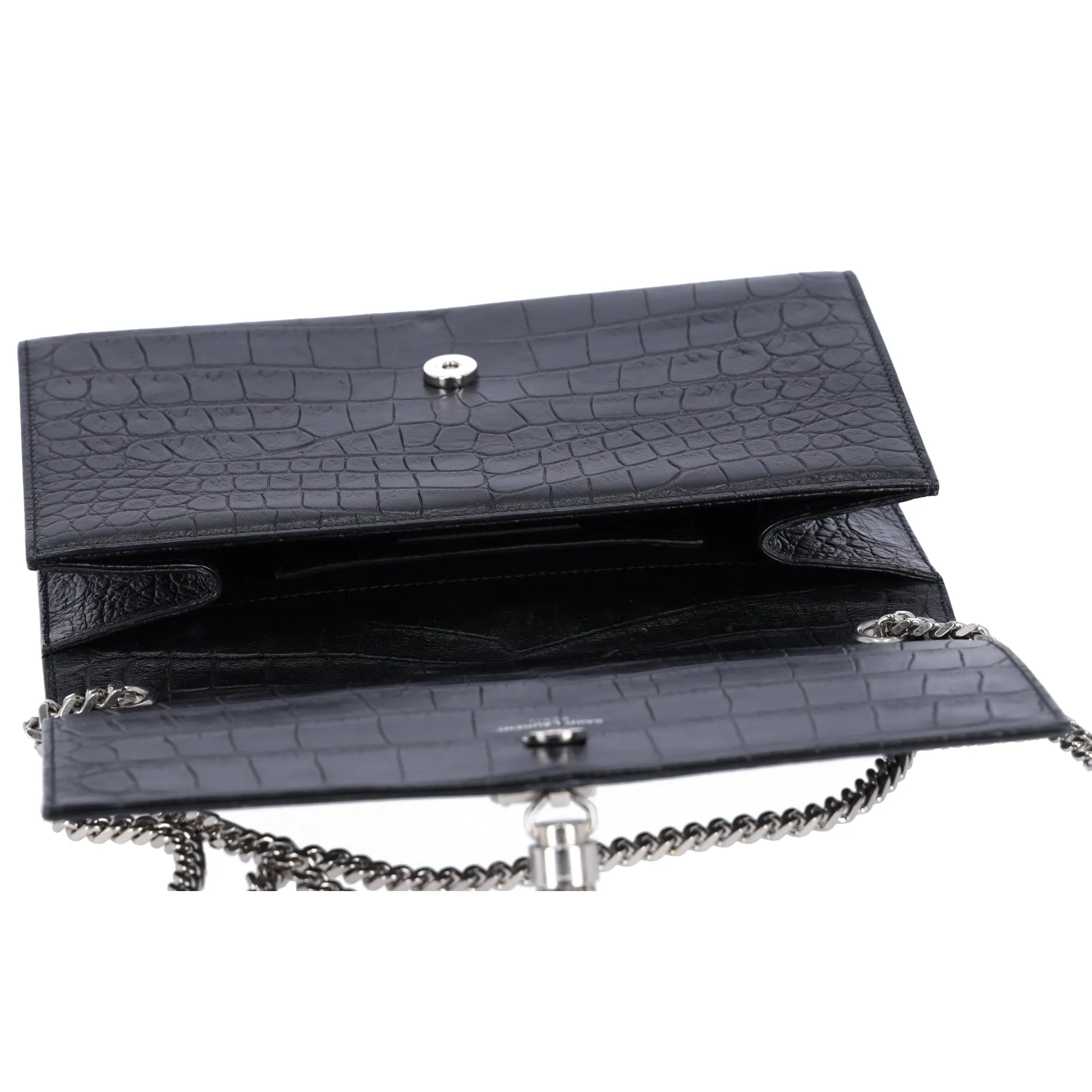 Saint Laurent Kate Medium Shoulder Bag 354119 Black Embossed Leather Tassel sold by Gaby's Bags product image thumbnail 5