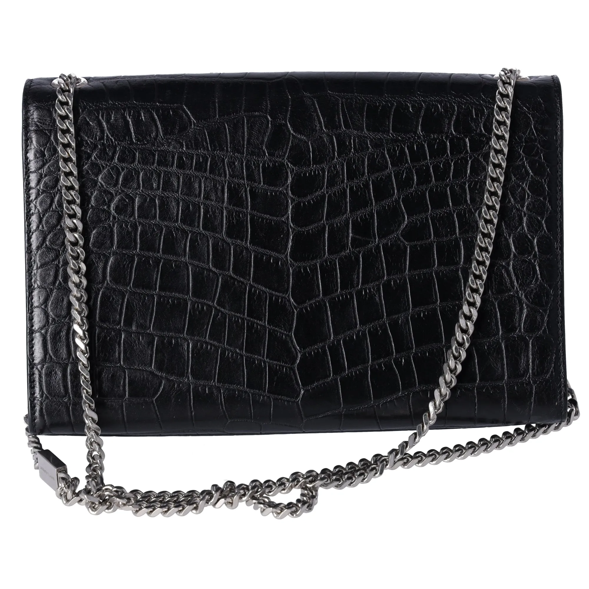 Saint Laurent Kate Medium Shoulder Bag 354119 Black Embossed Leather Tassel sold by Gaby's Bags product image thumbnail 4