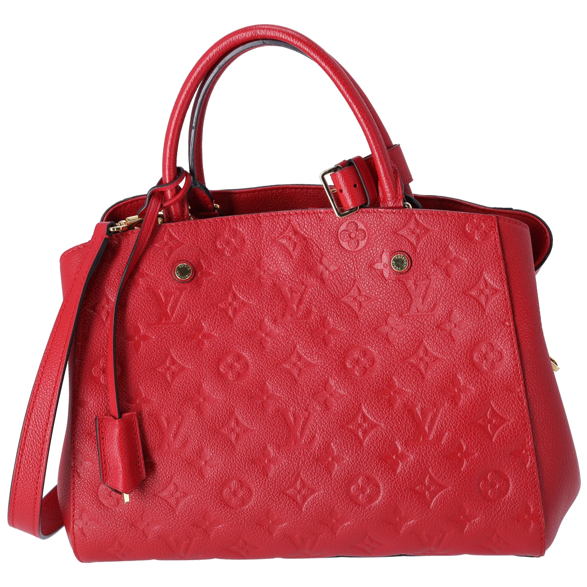 Louis Vuitton Montaigne MM Monogram Empreinte Handbag M41194 Cerise sold by Gaby's Bags