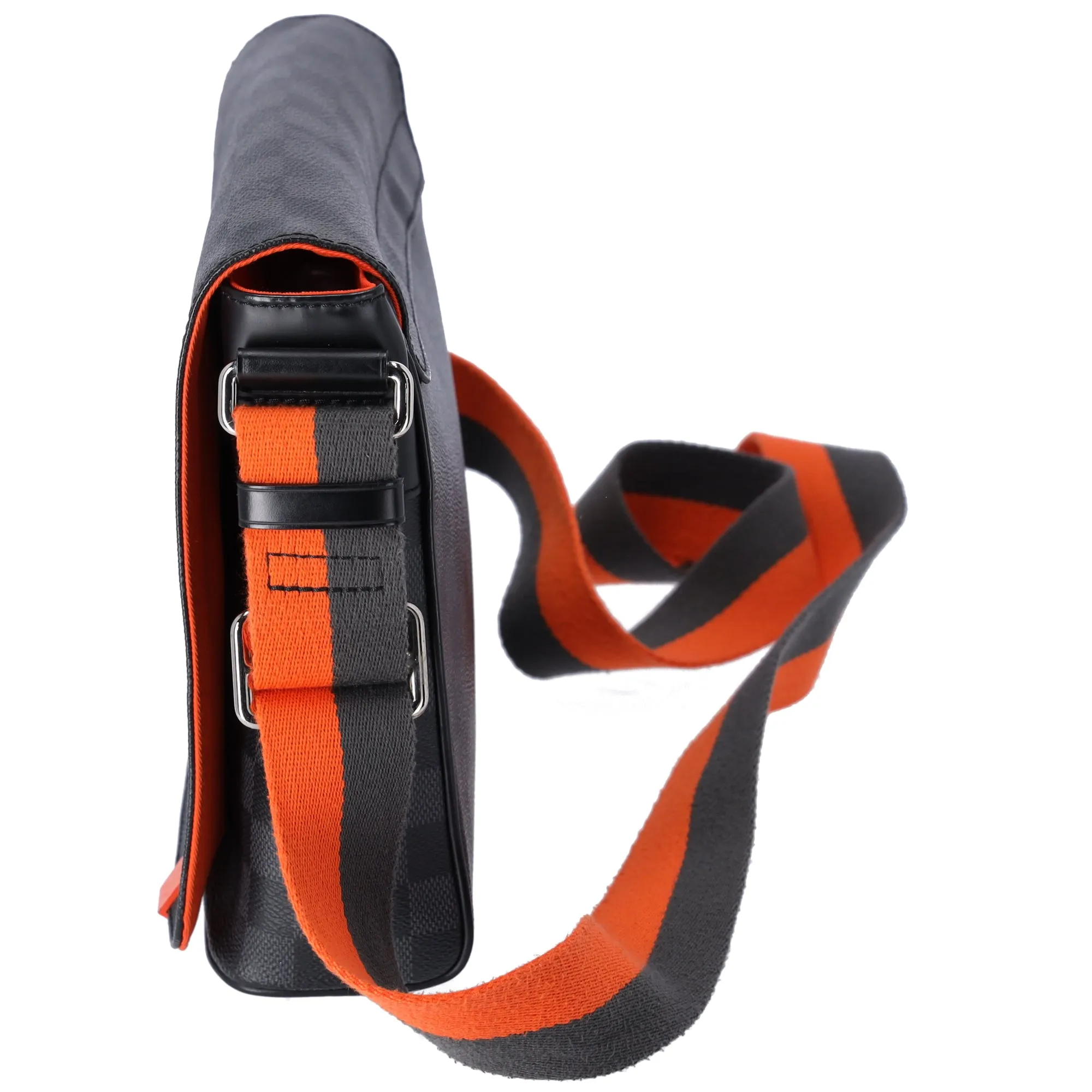 Louis Vuitton District PM NM Shoulder Bag N42405 Damier Graphite Black Orange sold by Gaby's Bags product image thumbnail 4