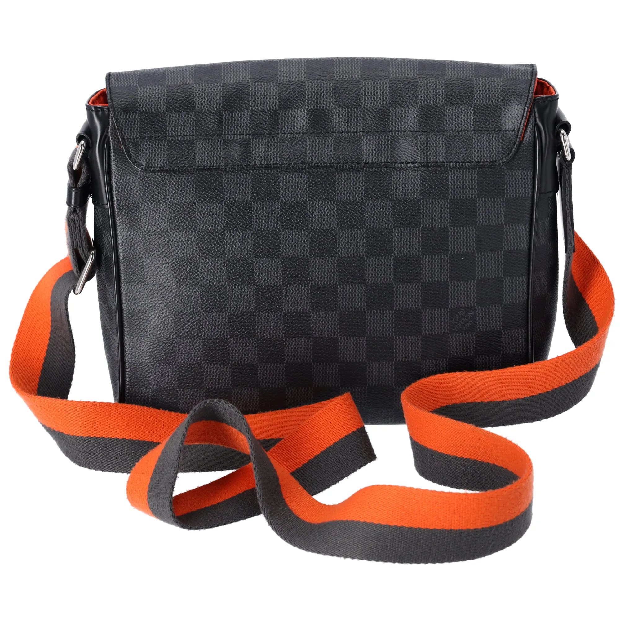 Louis Vuitton District PM NM Shoulder Bag N42405 Damier Graphite Black Orange sold by Gaby's Bags product image thumbnail 2