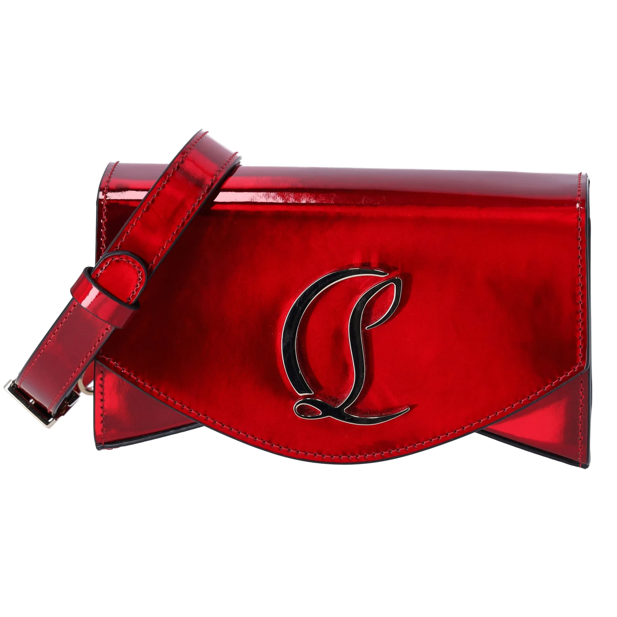 Christian Louboutin Loubi54 Small Patent Psychic Crossbody Bag Red sold by Gaby's Bags