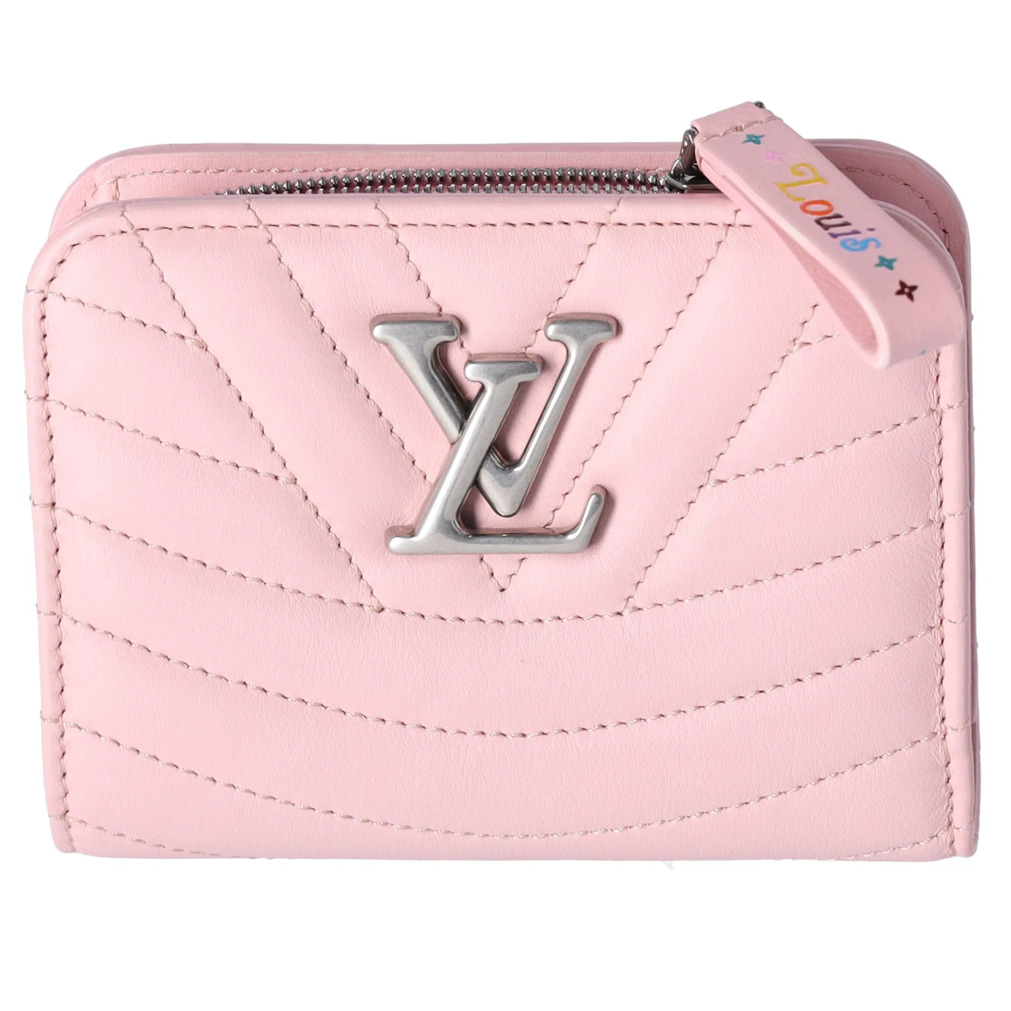 Louis Vuitton New Wave Zipped Compact Wallet Pink Smooth Leather M63791 sold by Gaby's Bags