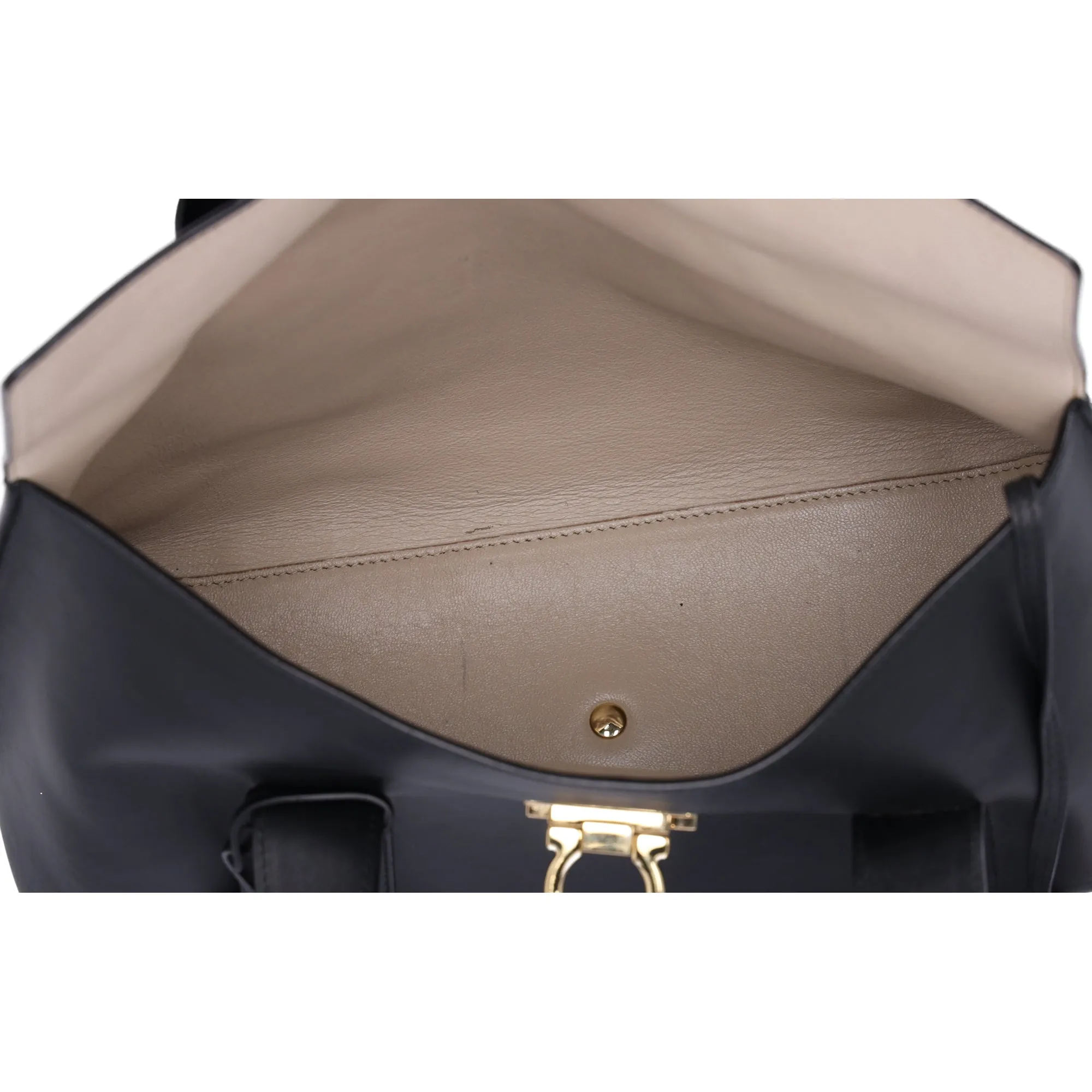 Salvatore Ferragamo Sukey Shoulder Tote Black Leather + Pouch sold by Gaby's Bags product image thumbnail 3