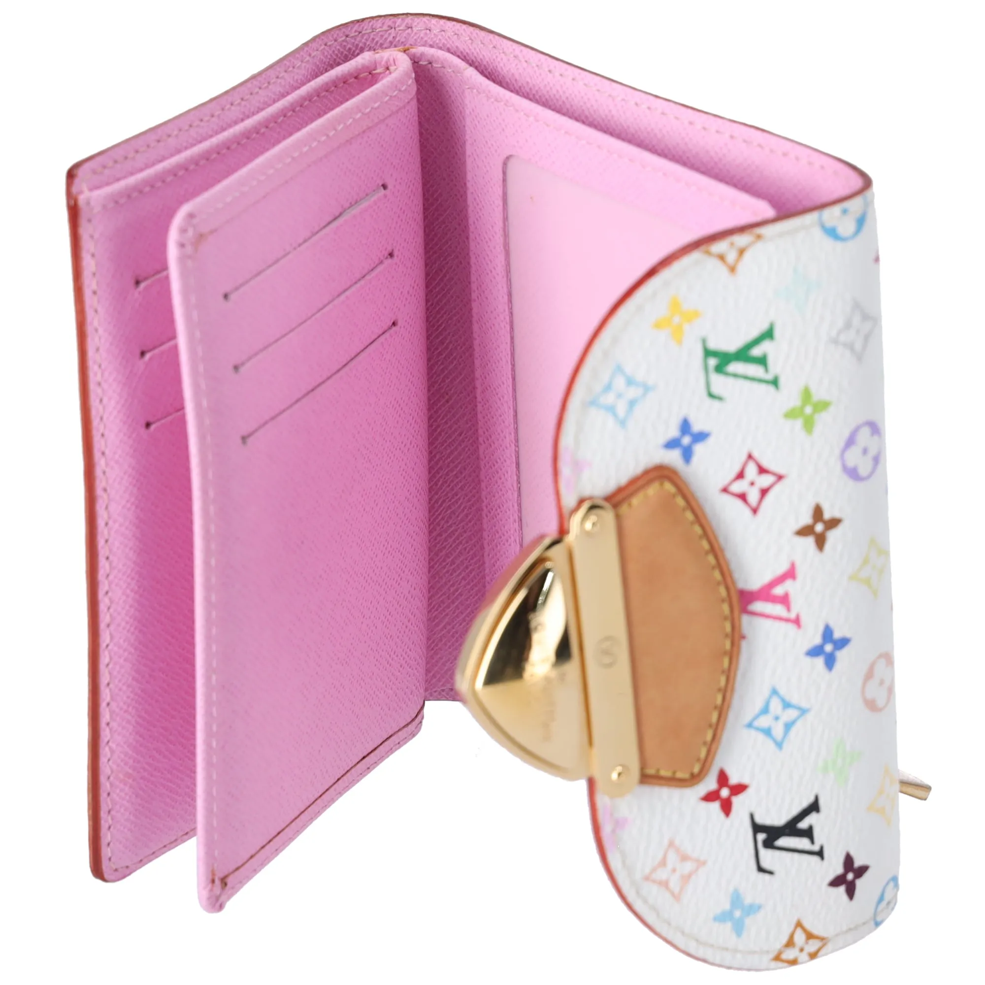 Louis Vuitton x Murakami Kaola White Multicolor Trifold Wallet M58081 Pink sold by Gaby's Bags product image thumbnail 4