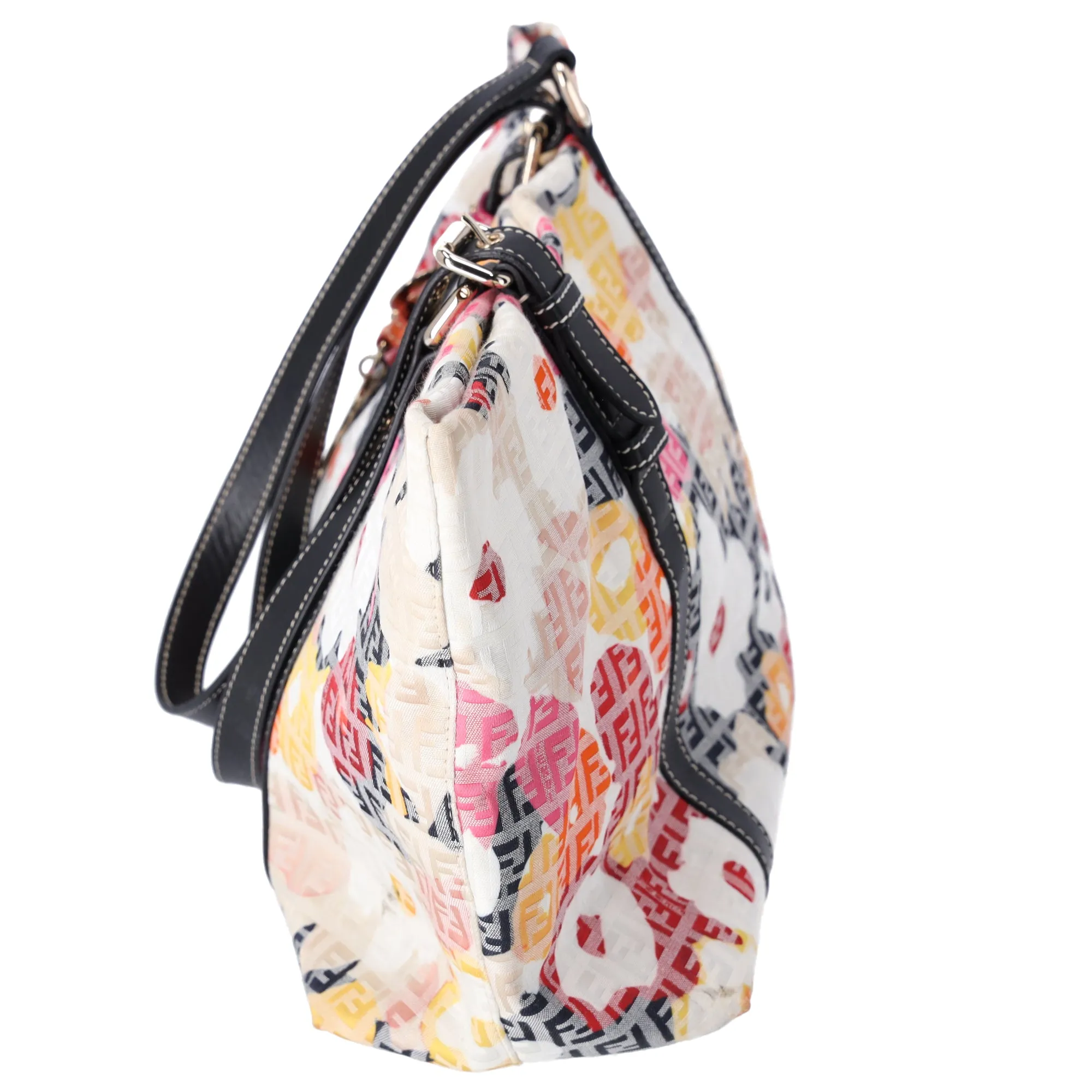 Fendi Zucchino Vitello Floral Forever Shopper Tote Beige Multicolor sold by Gaby's Bags product image thumbnail 4
