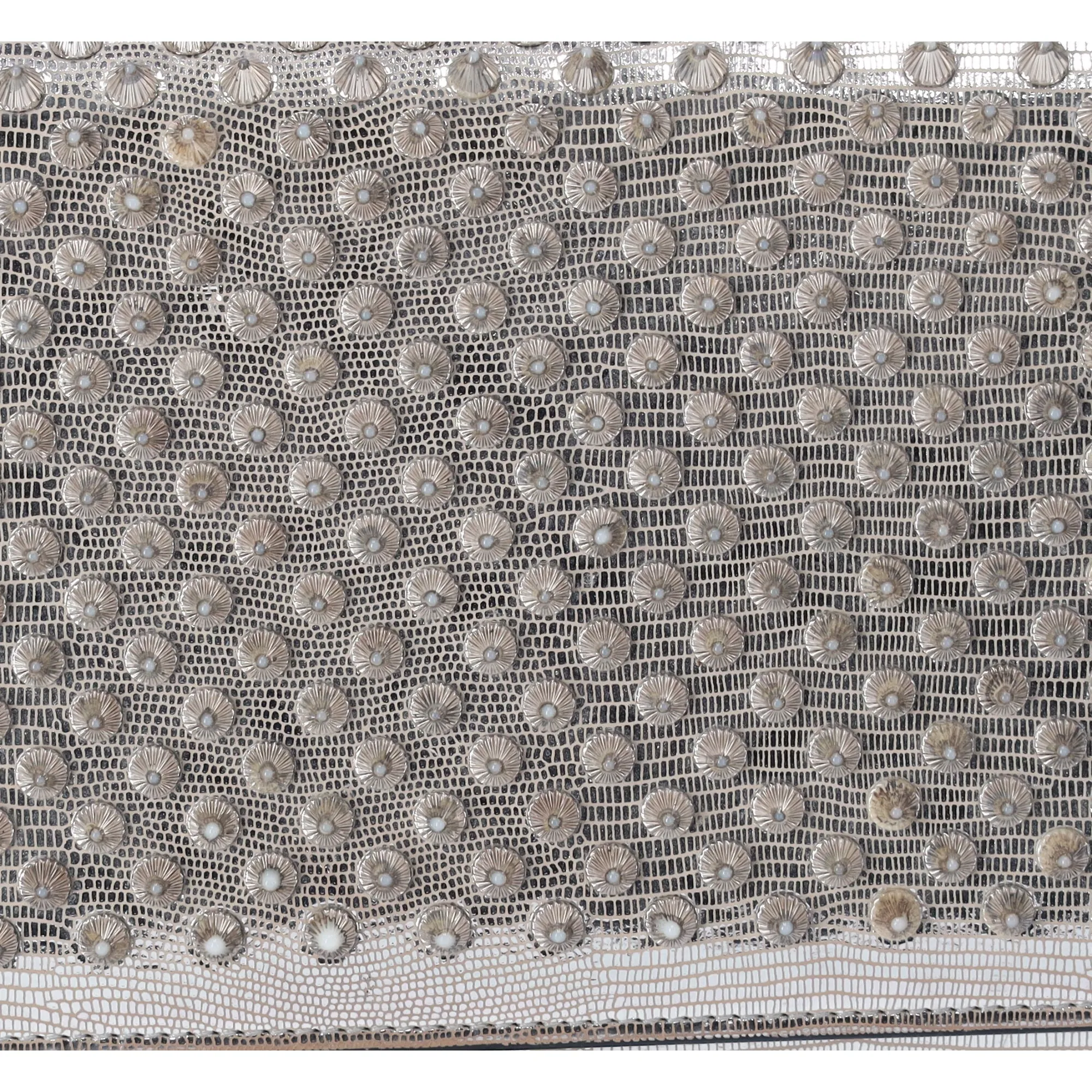 Christian Louboutin Paloma Clutch Chain Crossbody Bag Silver Leather Studded sold by Gaby's Bags product image thumbnail 2