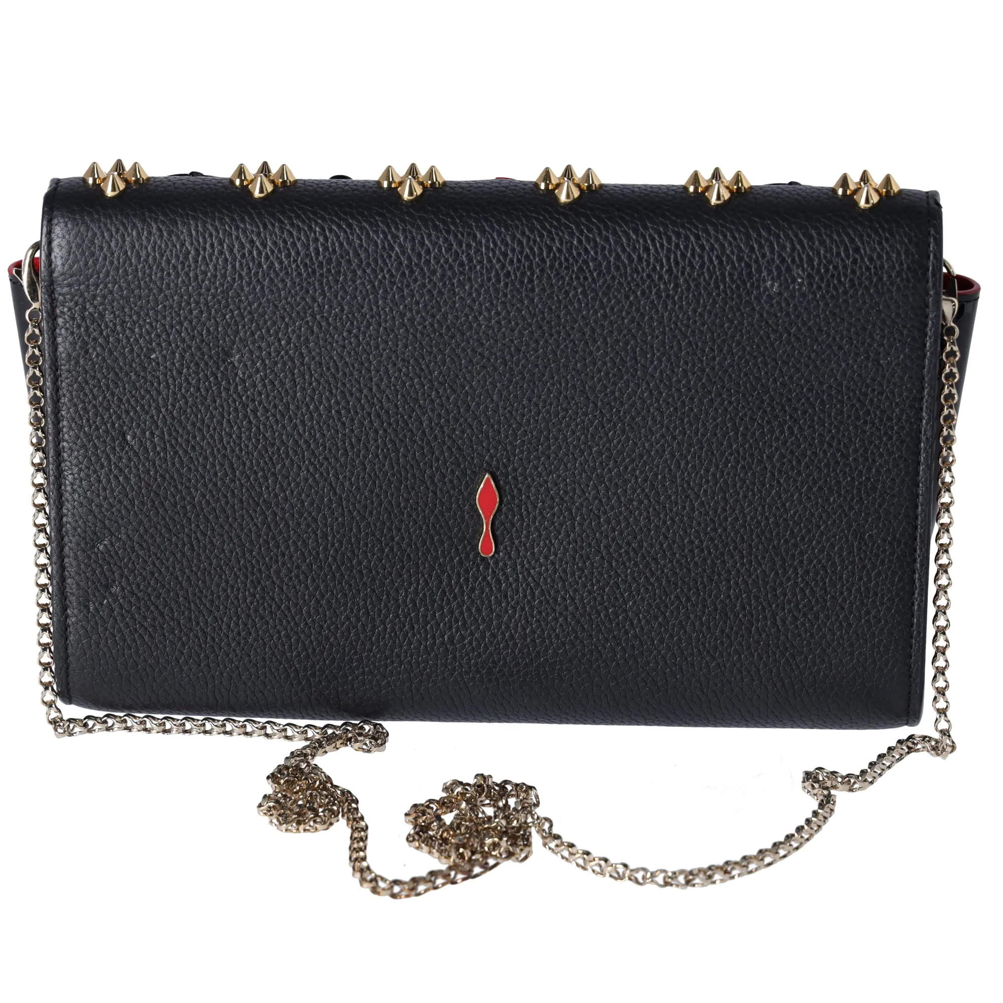 Christian Louboutin Paloma Clutch Crossbody Bag Black Leather Studded sold by Gaby's Bags product image thumbnail 3