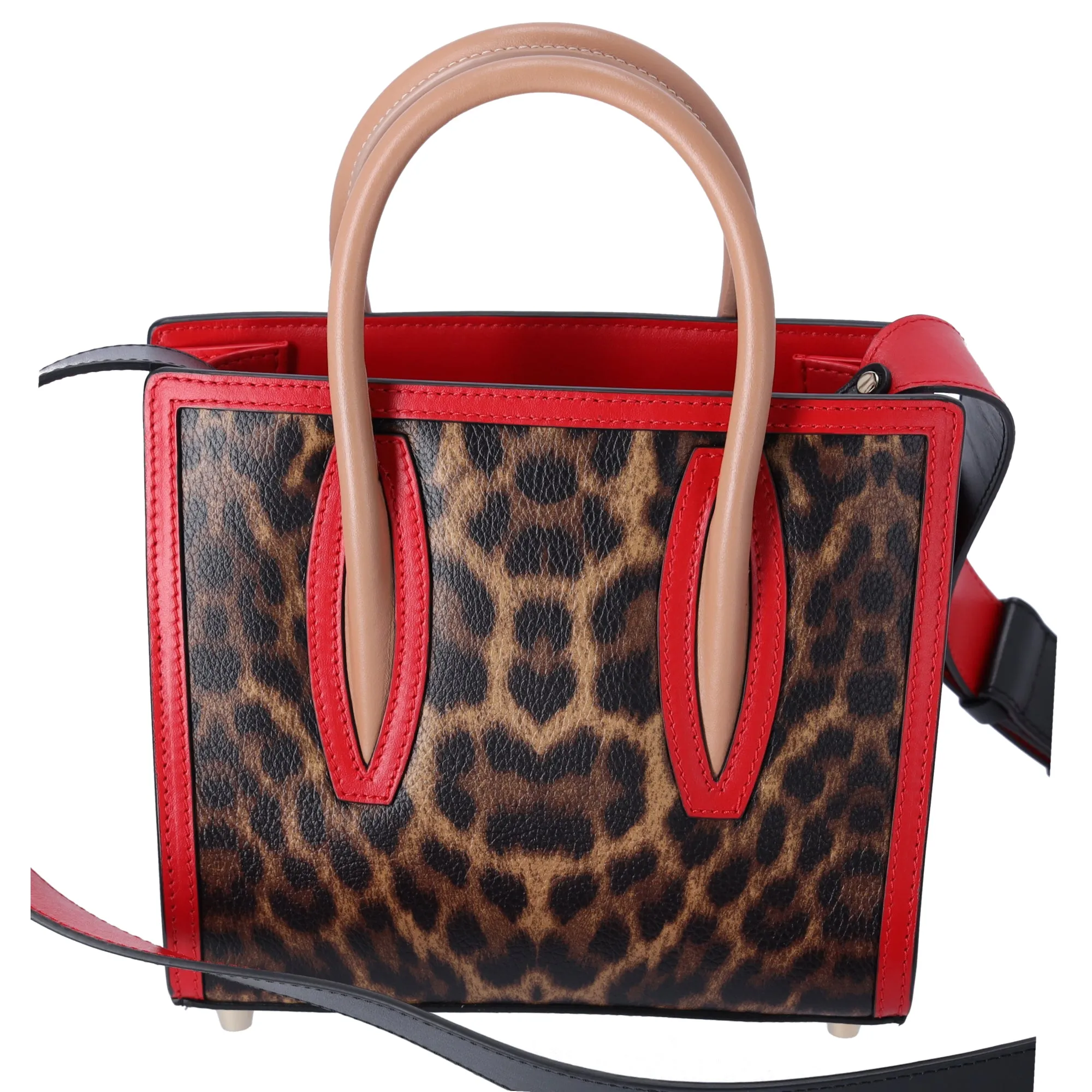Christian Louboutin Paloma Mini Shoulder Bag Leopard Leather Red Black Brown sold by Gaby's Bags product image thumbnail 3