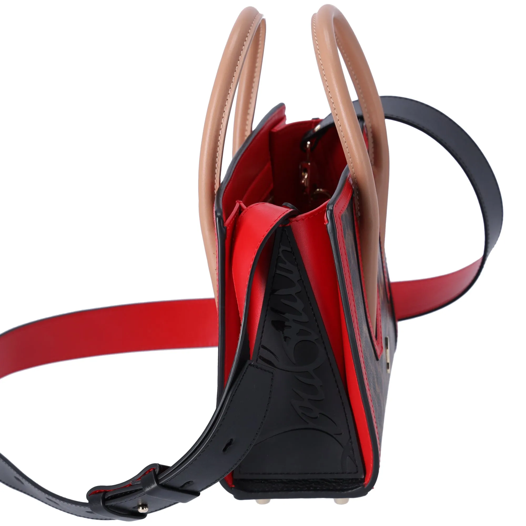 Christian Louboutin Paloma Mini Shoulder Bag Leopard Leather Red Black Brown sold by Gaby's Bags product image thumbnail 4