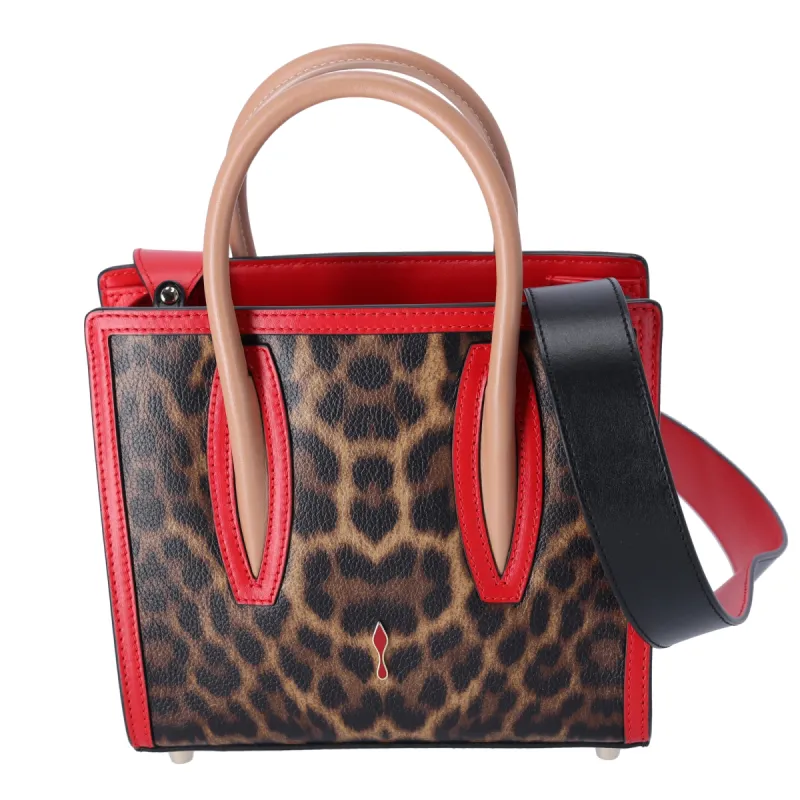Christian Louboutin Paloma Mini Shoulder Bag Leopard Leather Red Black Brown made by Christian Louboutin