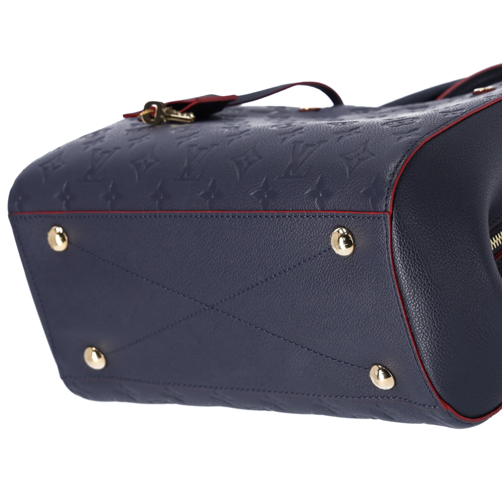 Louis Vuitton Montaigne MM Monogram Empreinte Handbag M42746 Marine Rouge sold by Gaby's Bags product image thumbnail 5